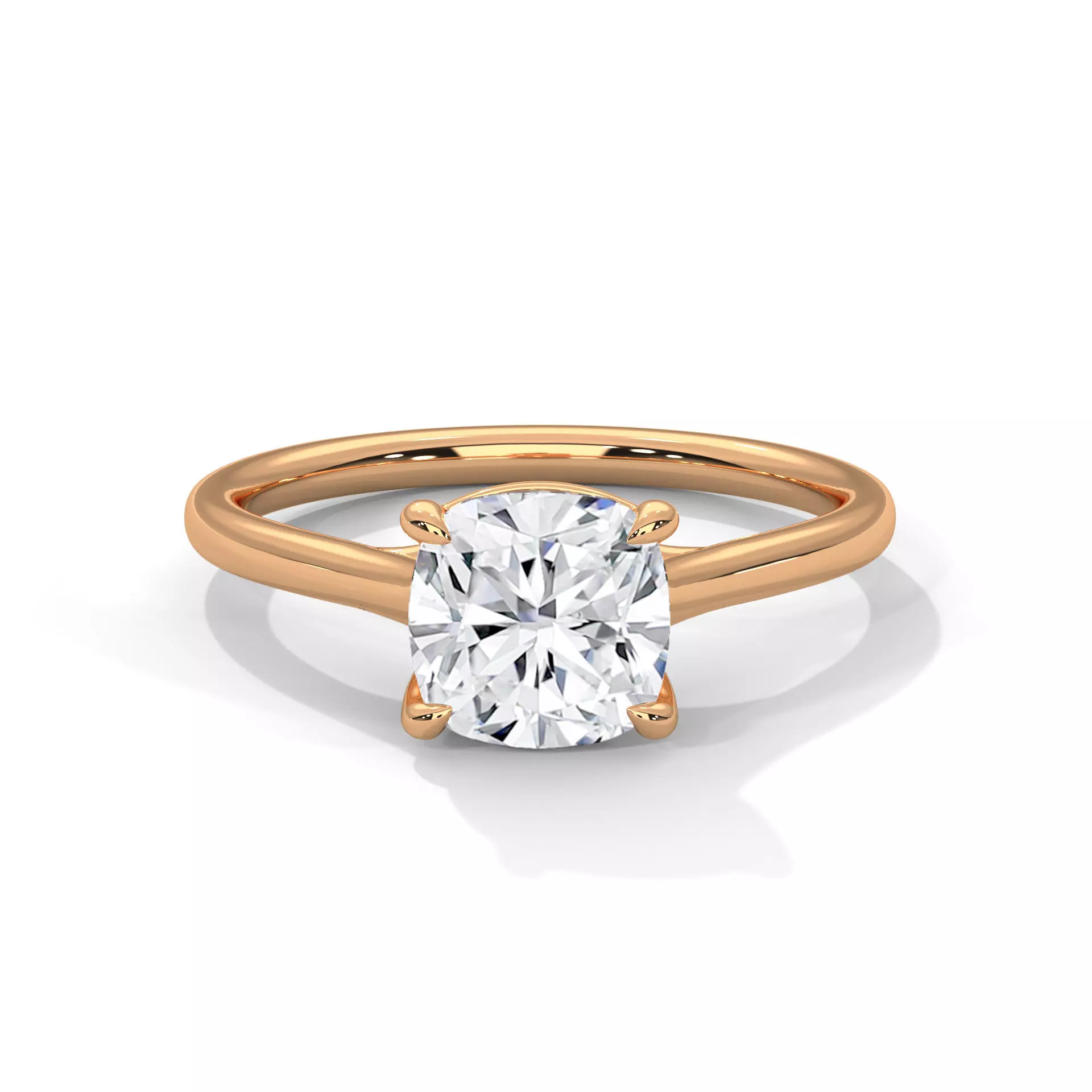 Mono Solitaire ring with 360 view animation 3D print model_0