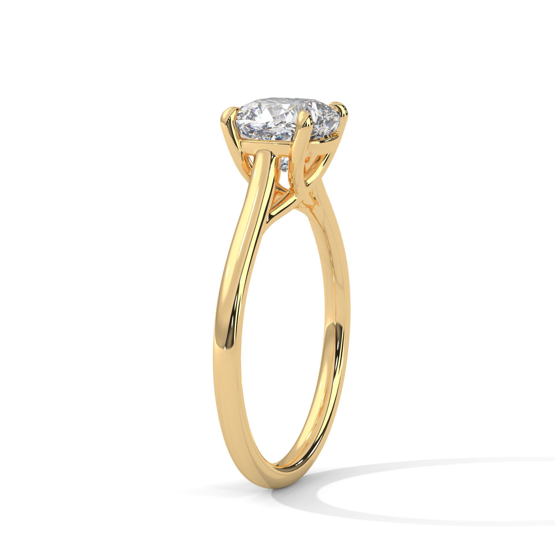 Mono Solitaire ring with 360 view animation 3D print model_5