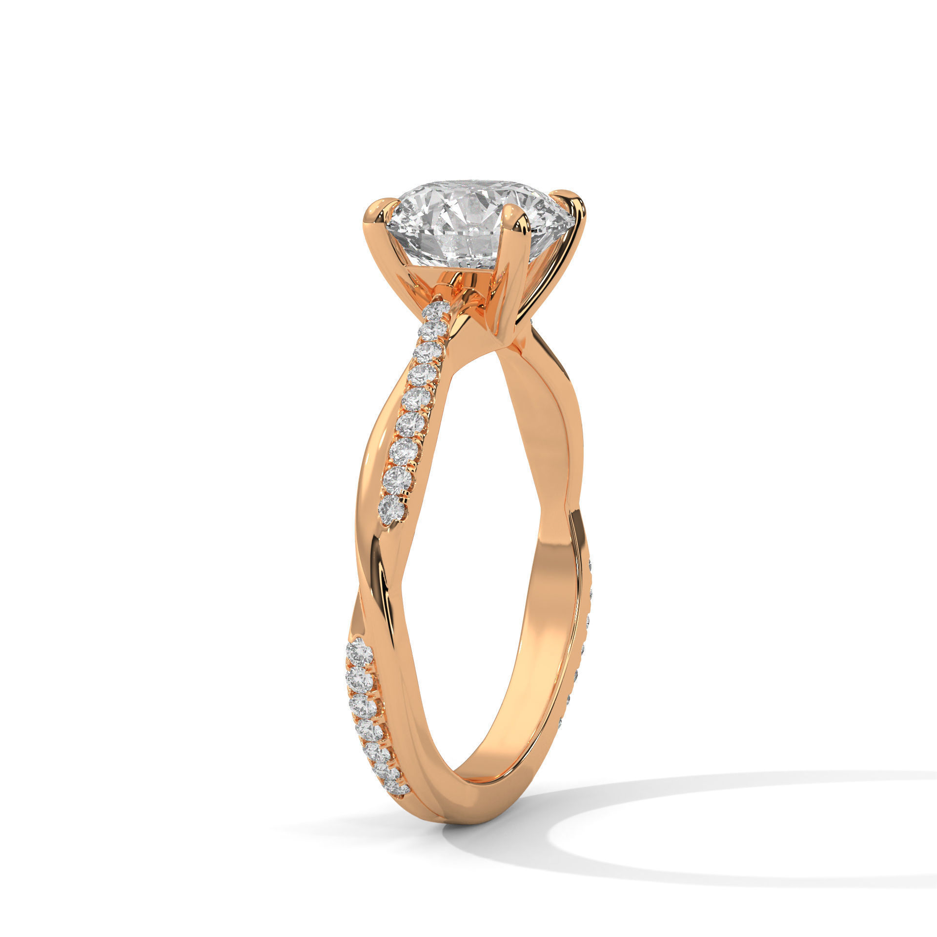 Solitaire ring with 360 view animation 3D print model_6