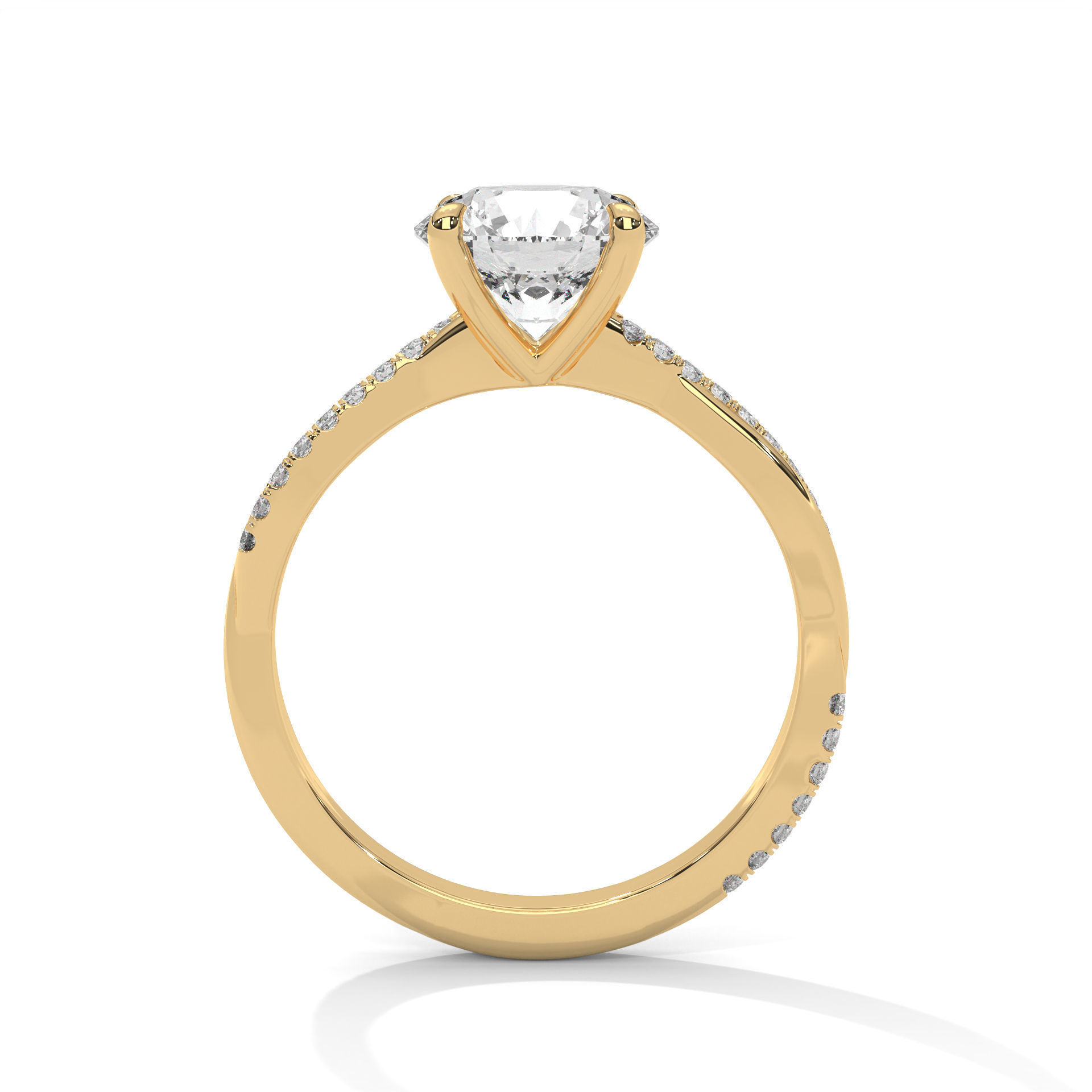 Solitaire ring with 360 view animation 3D print model_5
