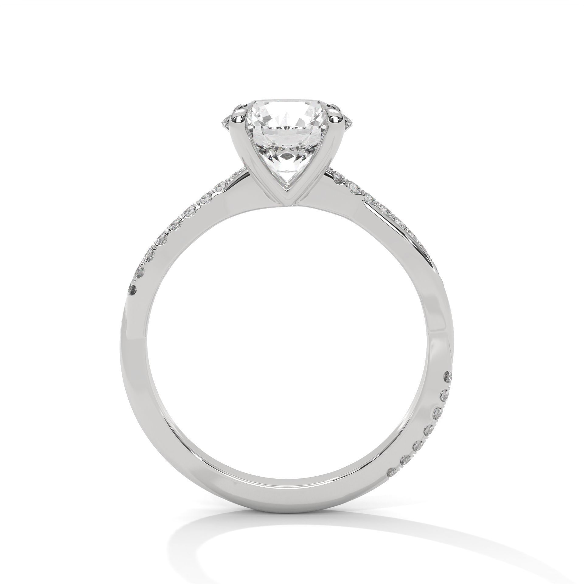 Solitaire ring with 360 view animation 3D print model_3