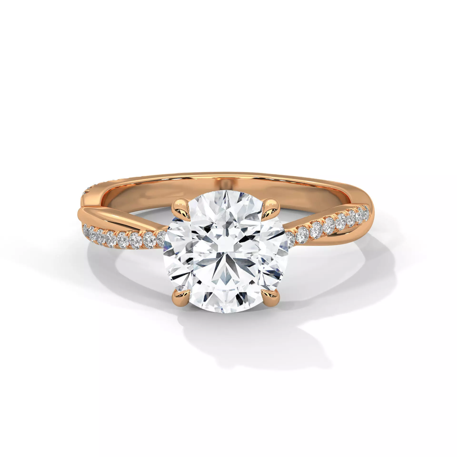 Solitaire ring with 360 view animation 3D print model_0