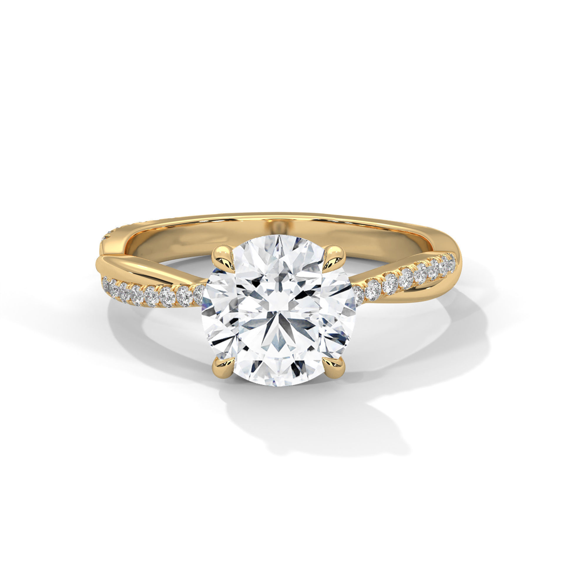 Solitaire ring with 360 view animation 3D print model_1