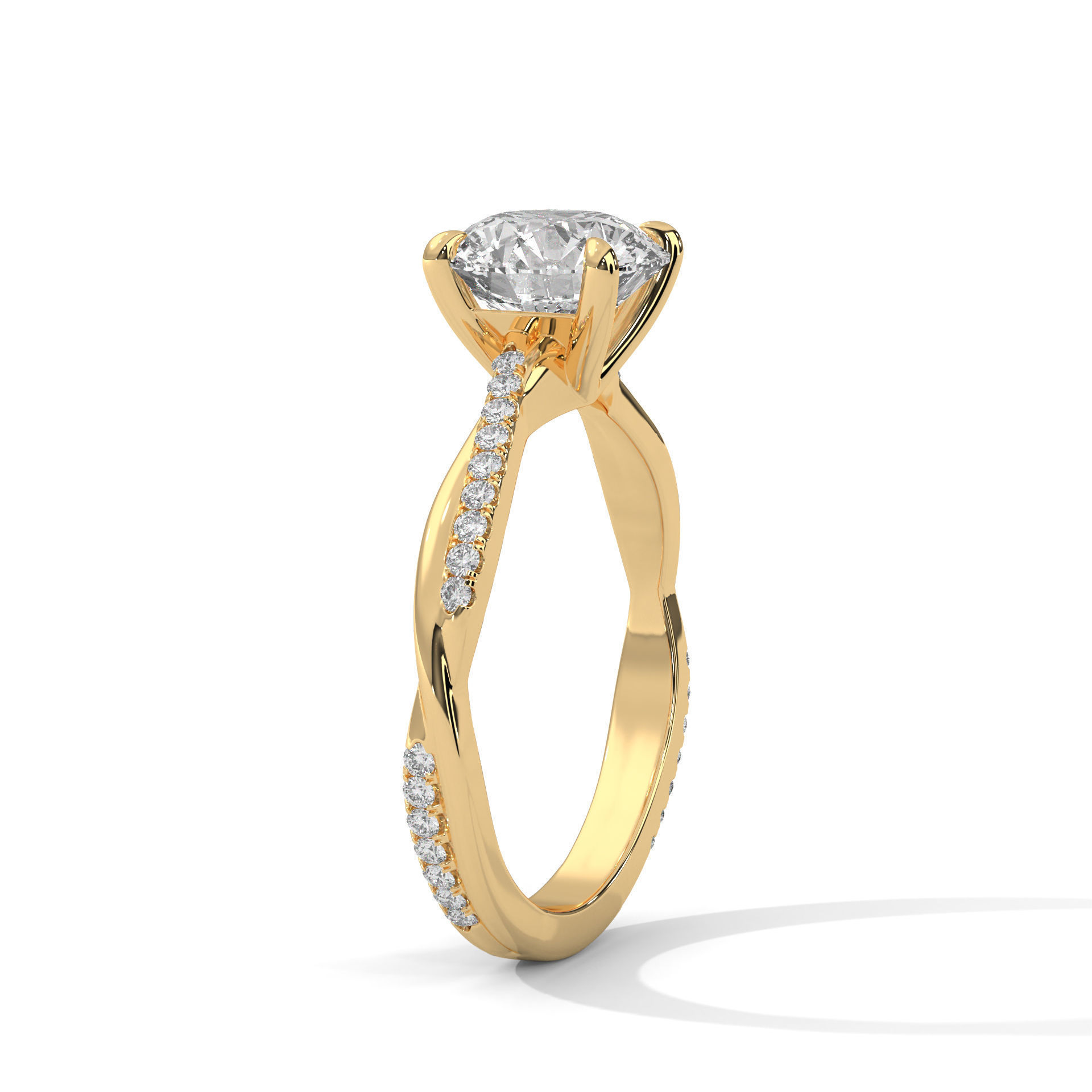 Solitaire ring with 360 view animation 3D print model_4