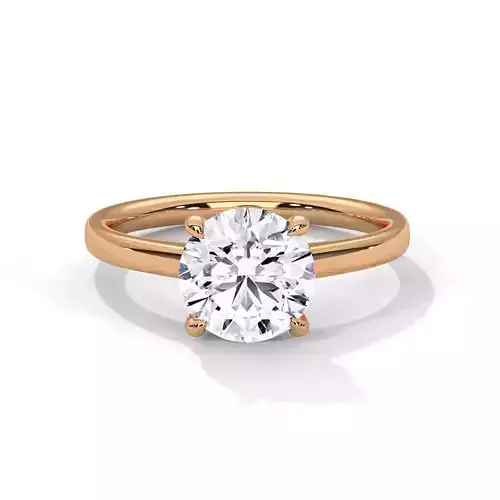Mono Solitaire ring with 360 view animation 3D print model