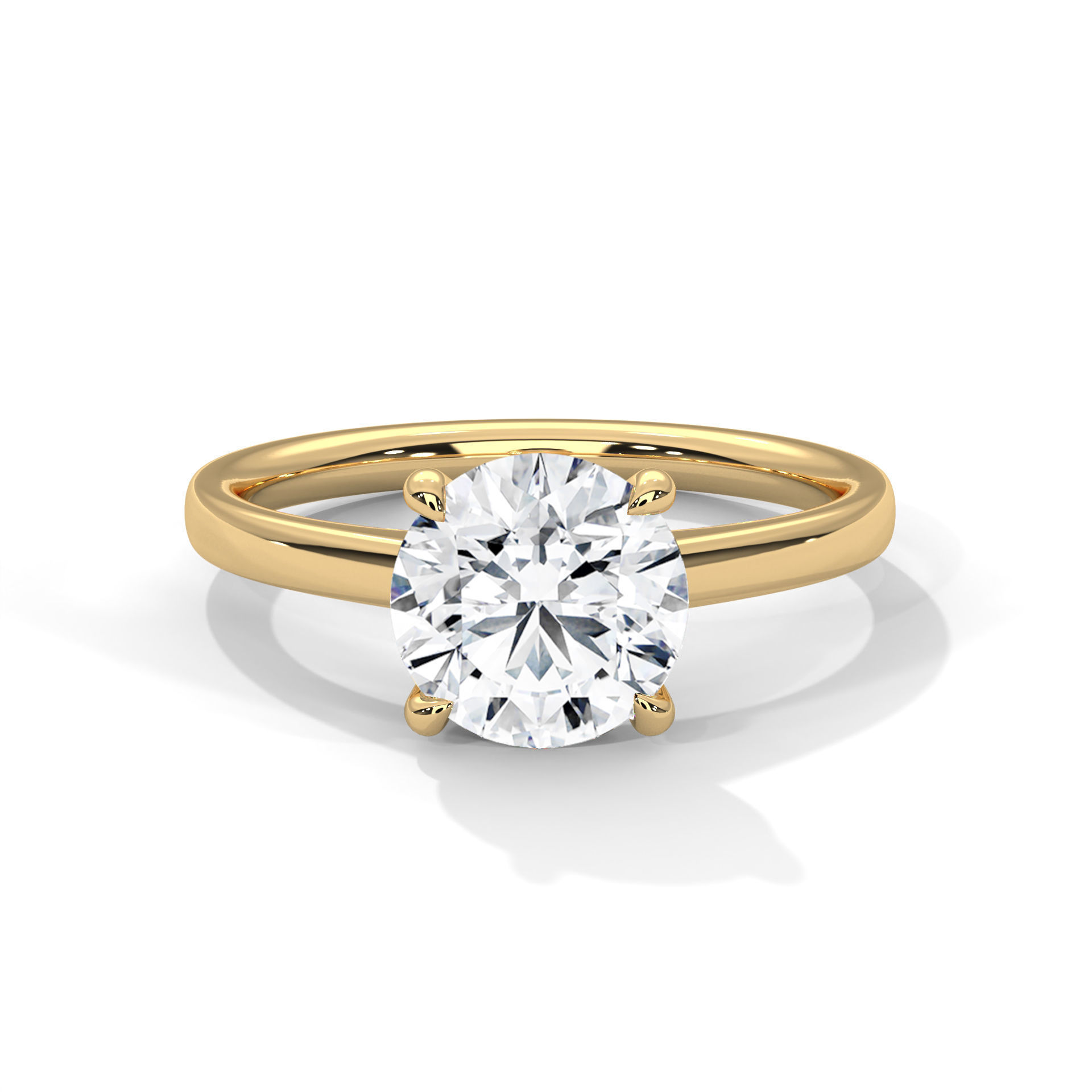 Mono Solitaire ring with 360 view animation 3D print model_1