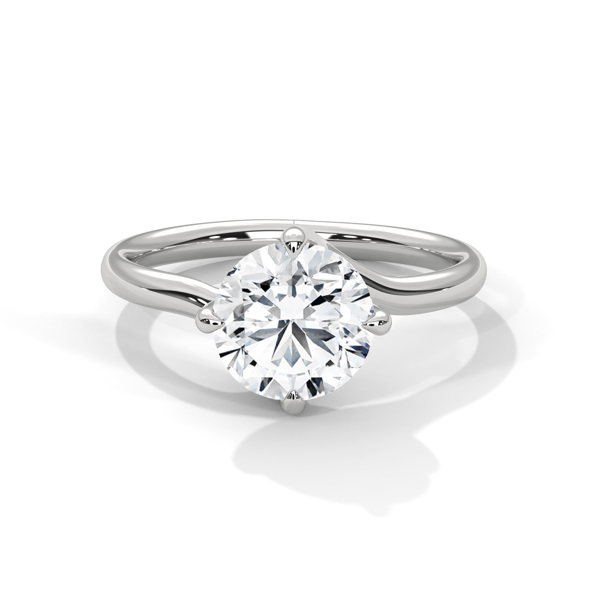 Mono Solitaire ring with 360 view animation 3D print model_2