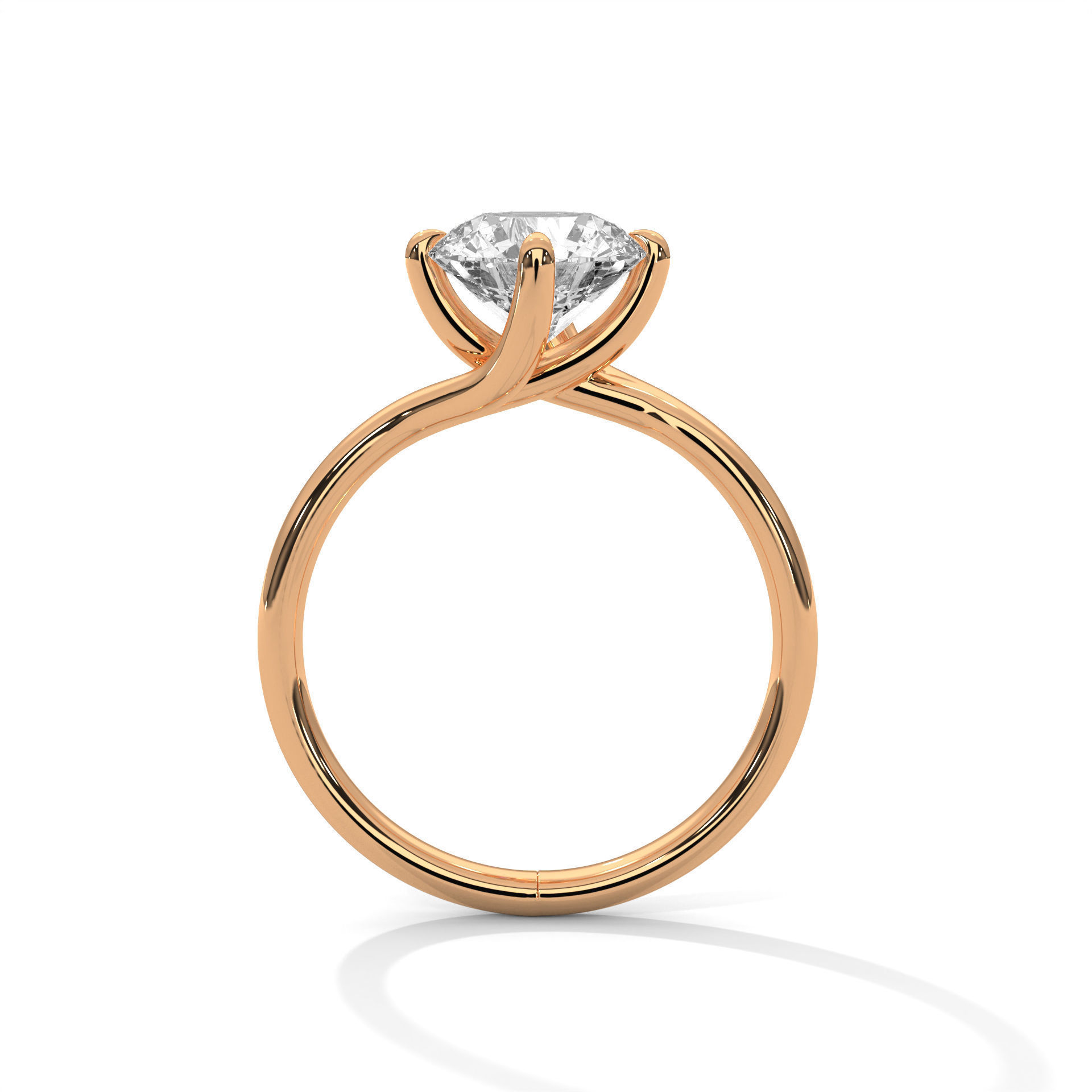 Mono Solitaire ring with 360 view animation 3D print model_8