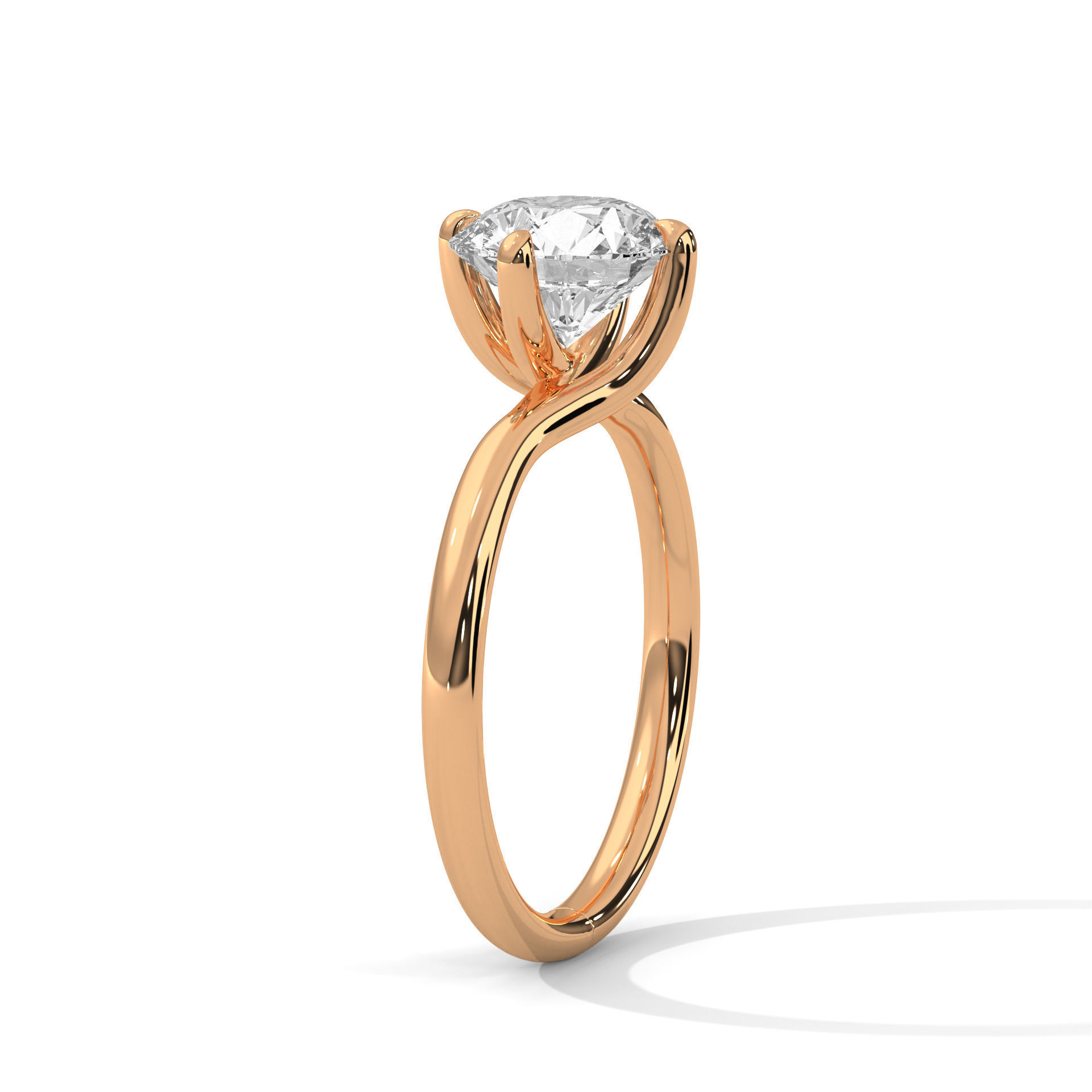 Mono Solitaire ring with 360 view animation 3D print model_5