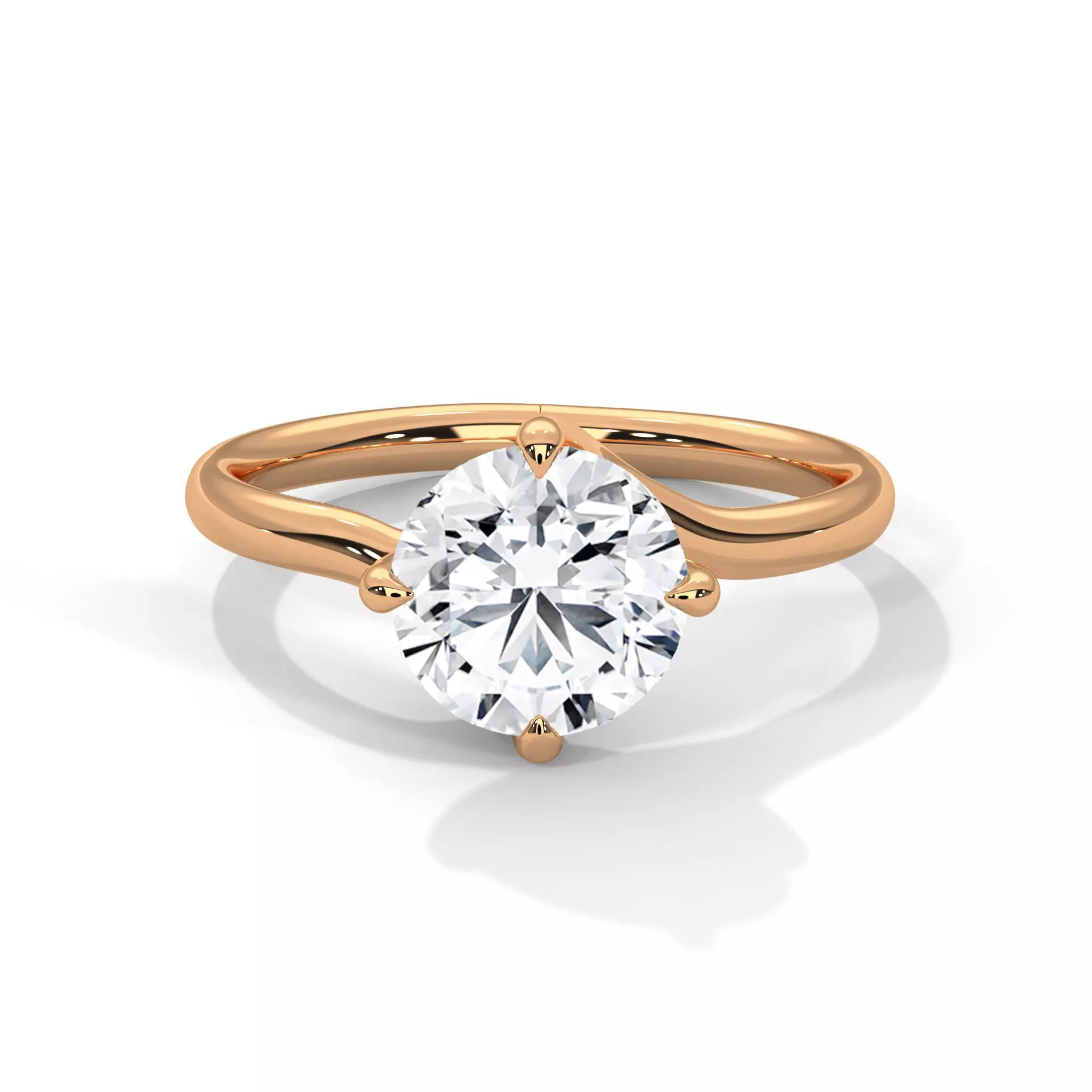 Mono Solitaire ring with 360 view animation 3D print model_0