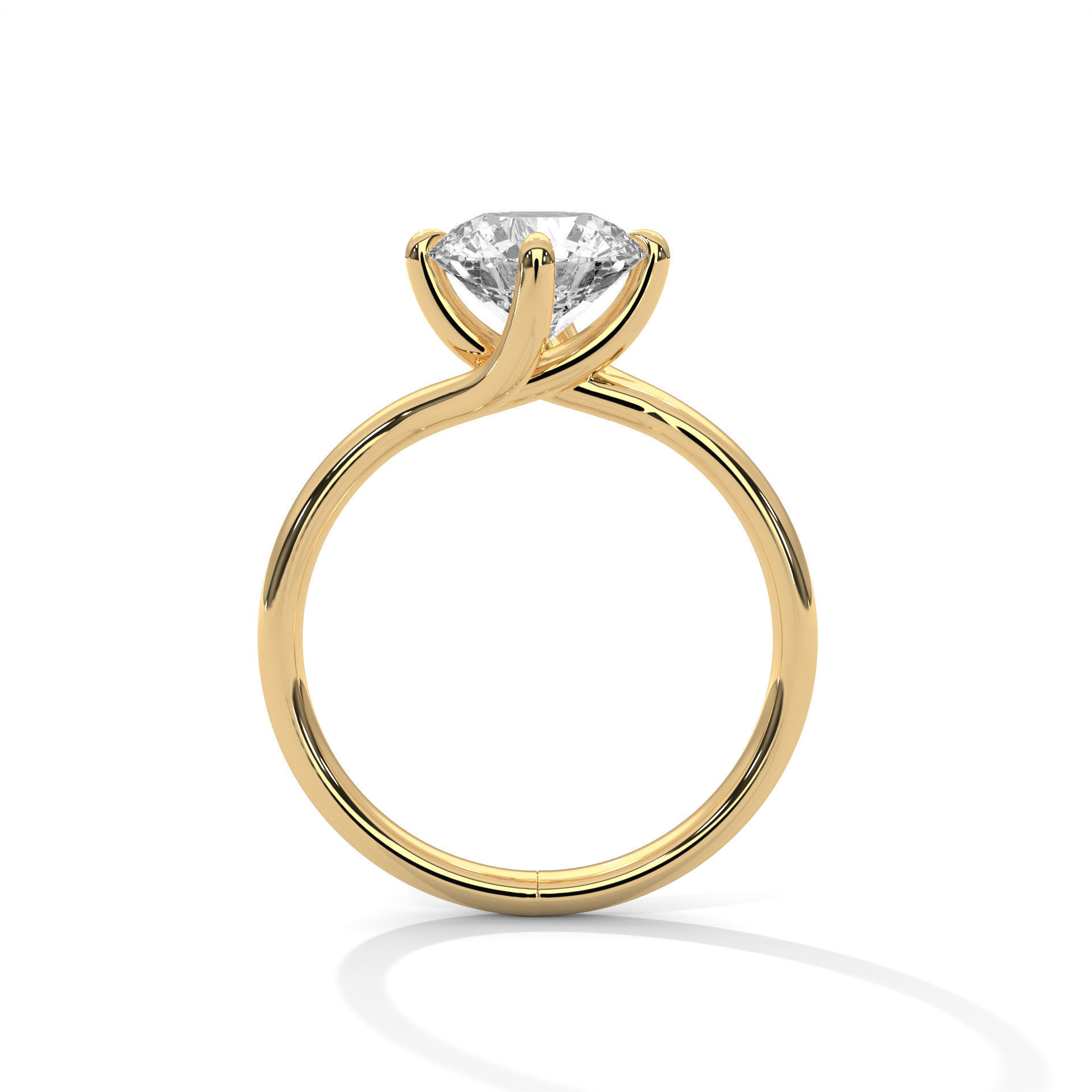 Mono Solitaire ring with 360 view animation 3D print model_7