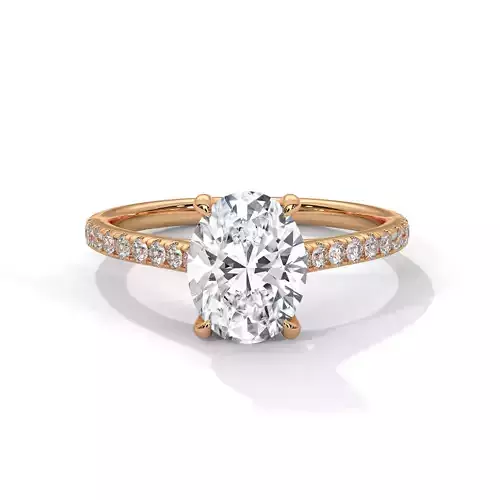 Solitaire ring with 360 view animation