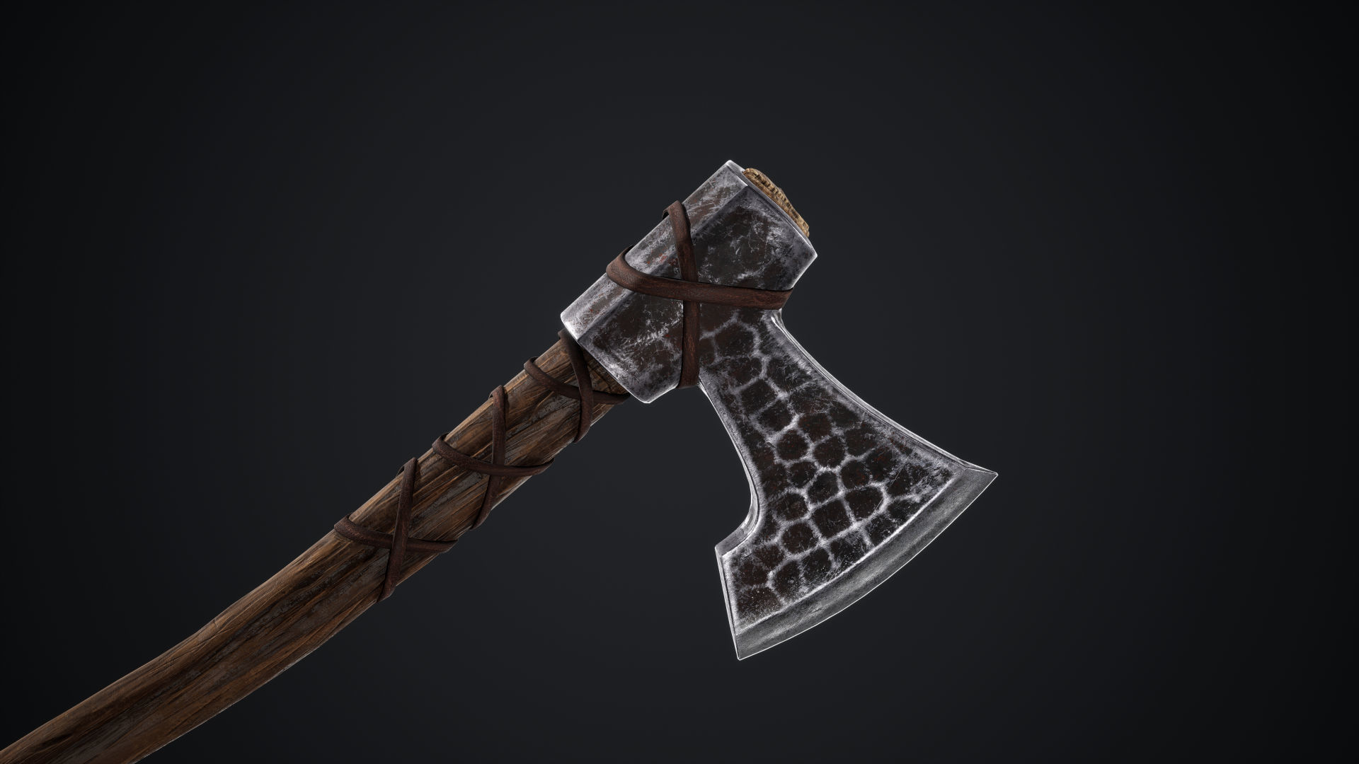 Viking Axes Low-poly 3D model_22