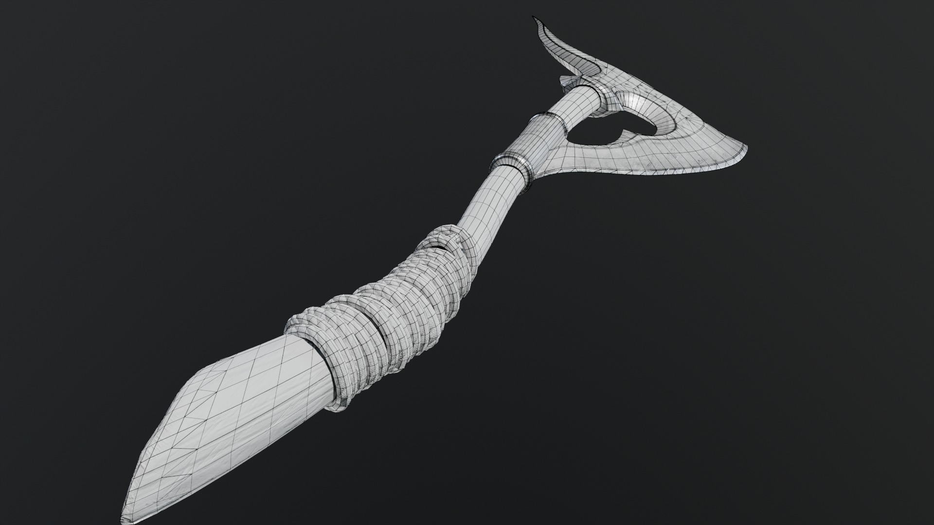 Viking Axes Low-poly 3D model_66