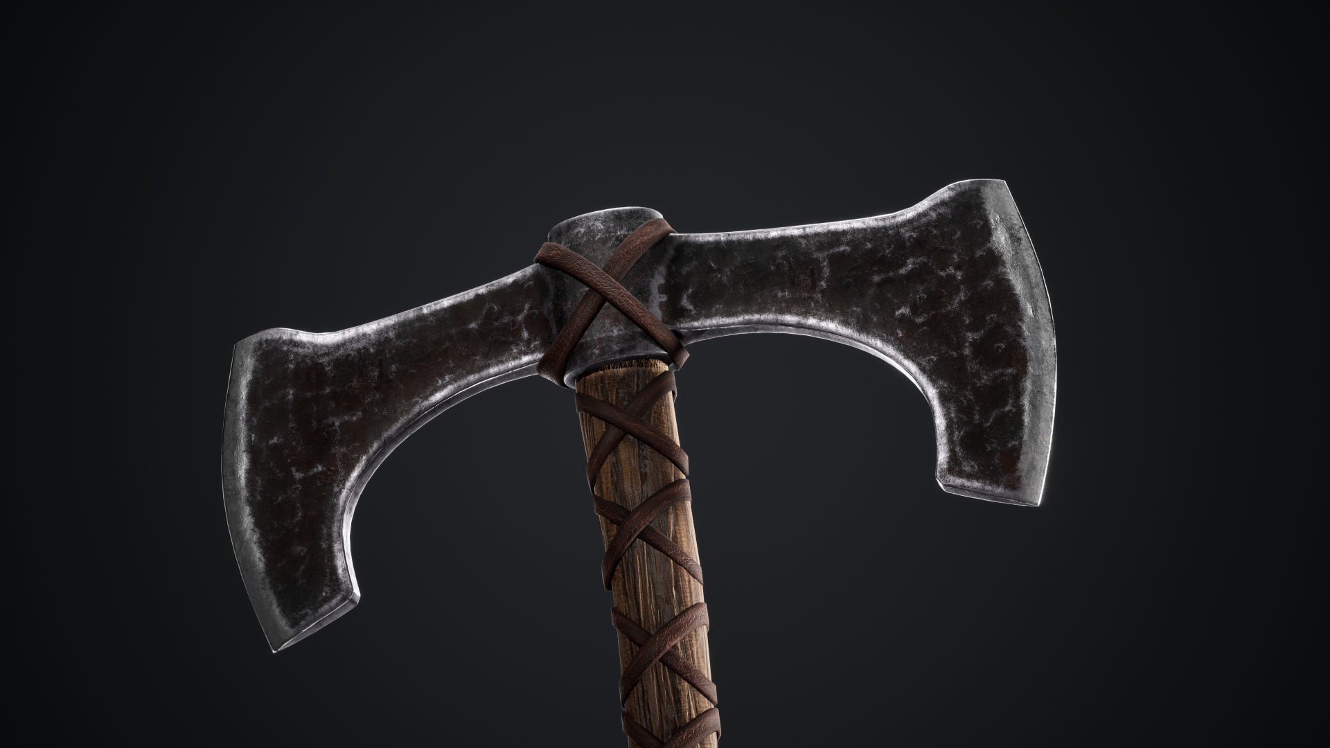 Viking Axes Low-poly 3D model_28