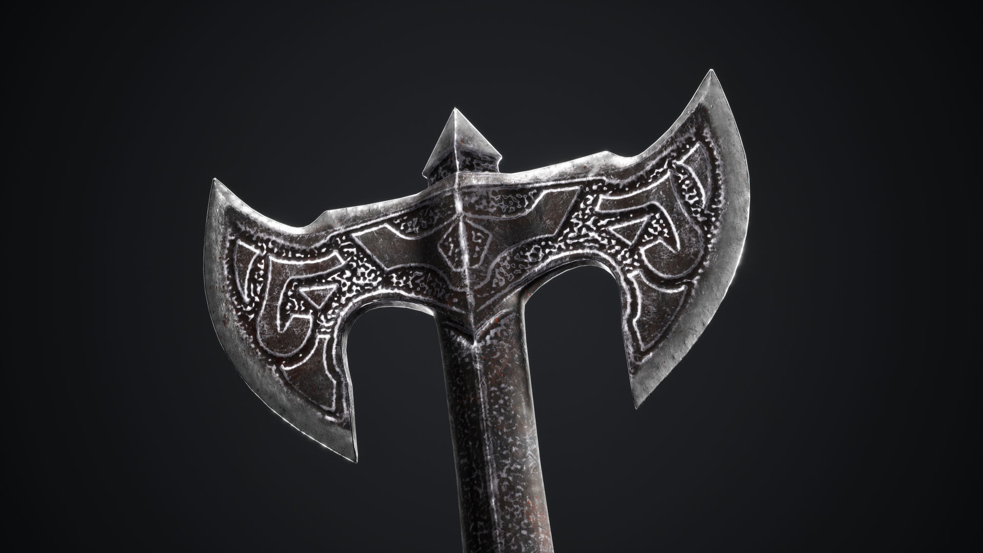 Viking Axes Low-poly 3D model_59