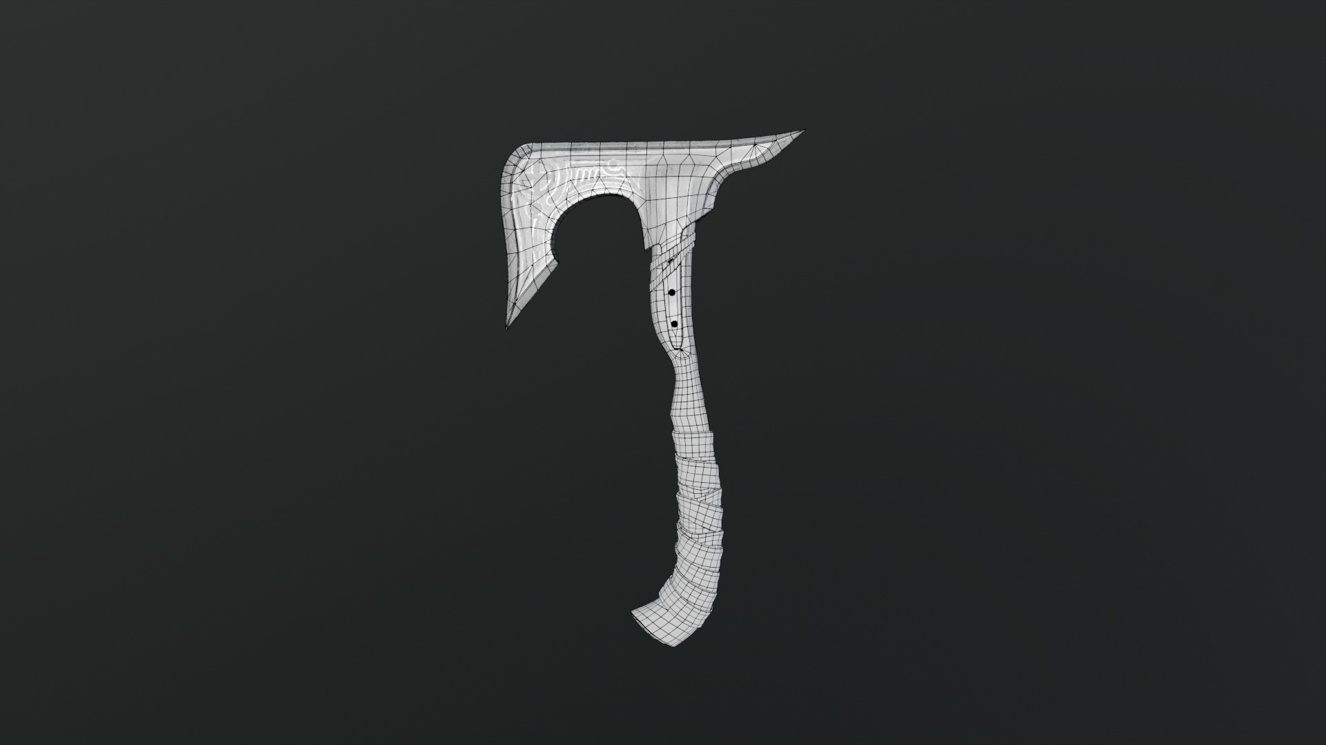 Viking Axes Low-poly 3D model_64
