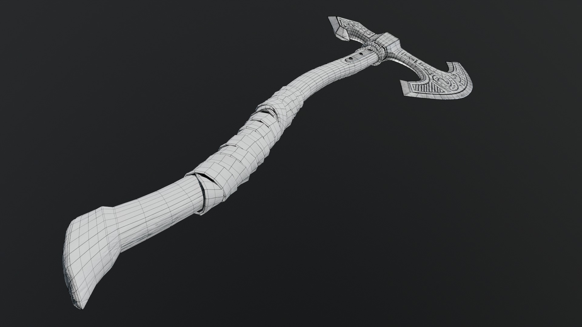 Viking Axes Low-poly 3D model_74