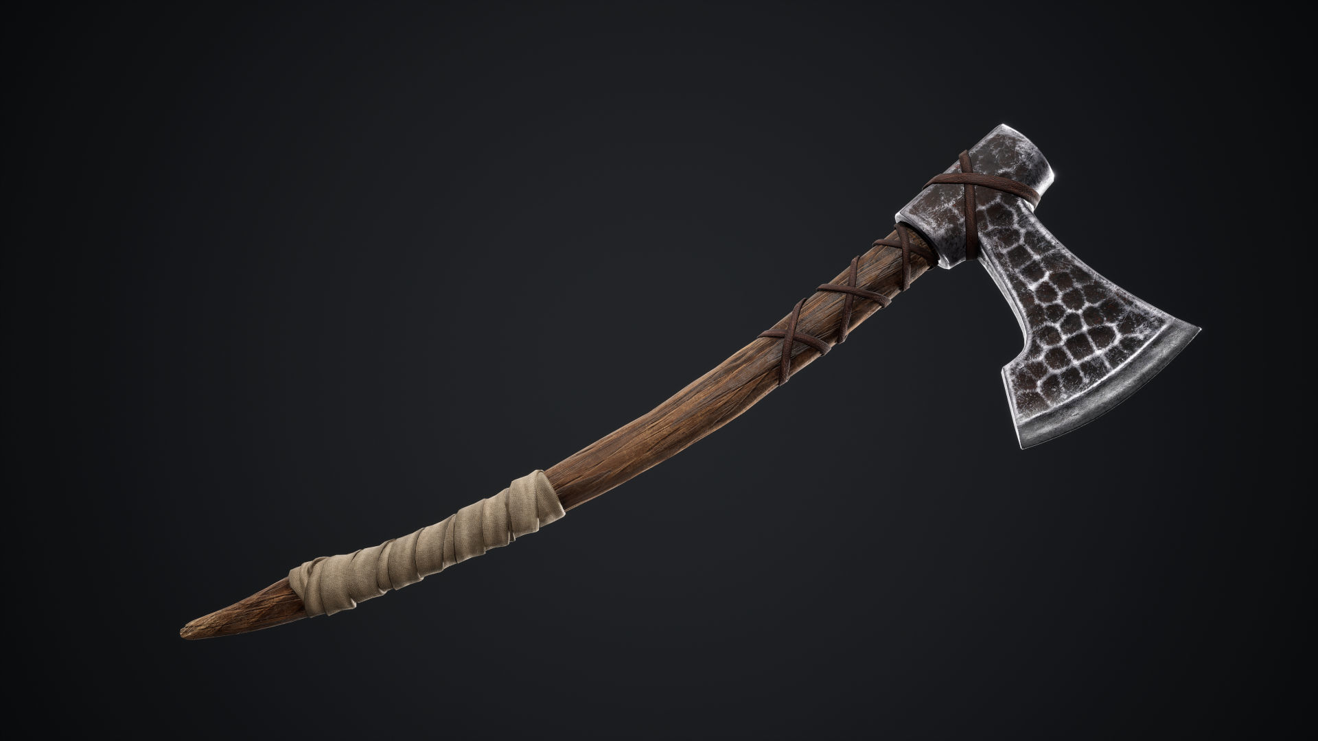 Viking Axes Low-poly 3D model_21