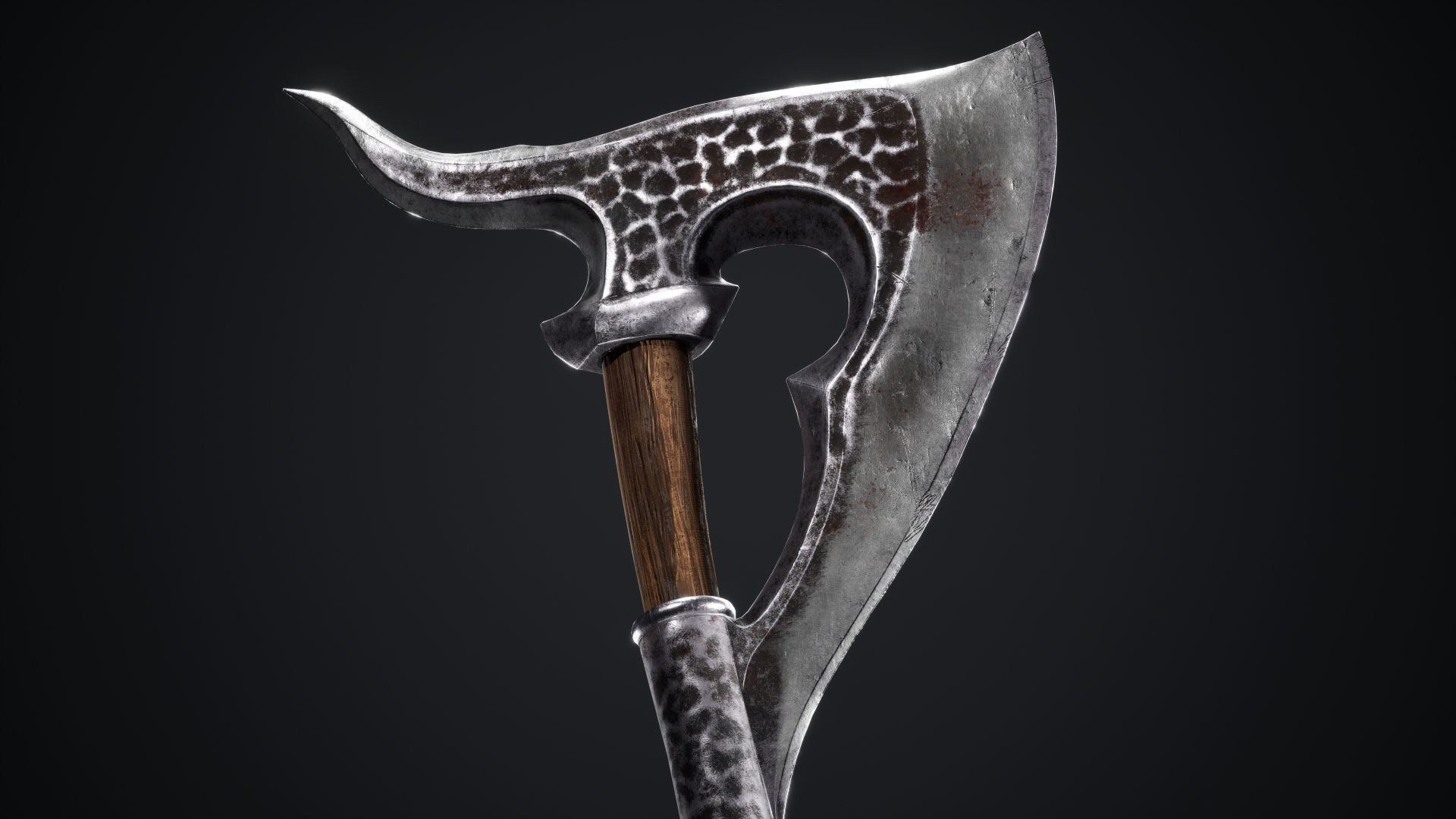 Viking Axes Low-poly 3D model_36