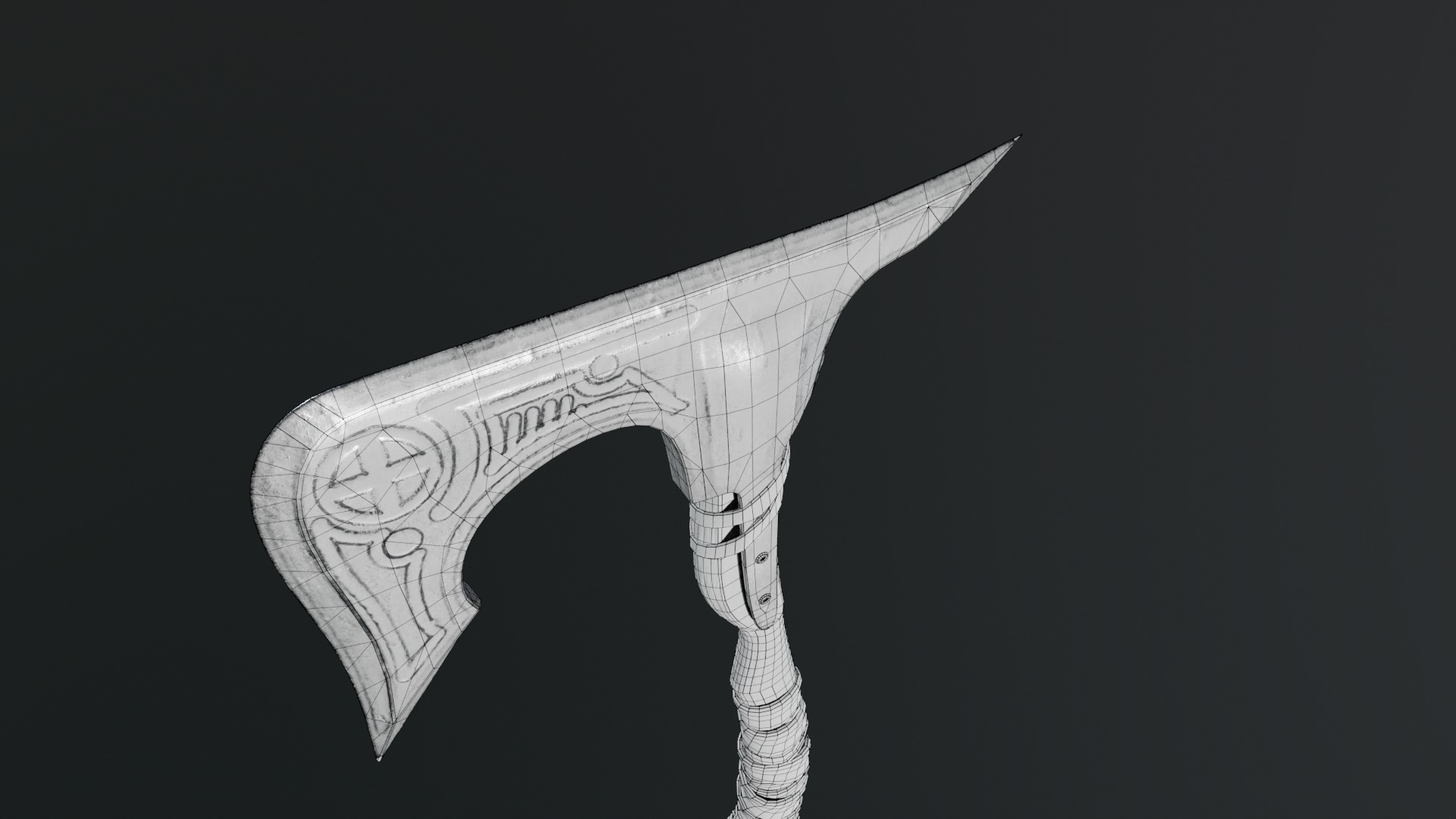 Viking Axes Low-poly 3D model_63
