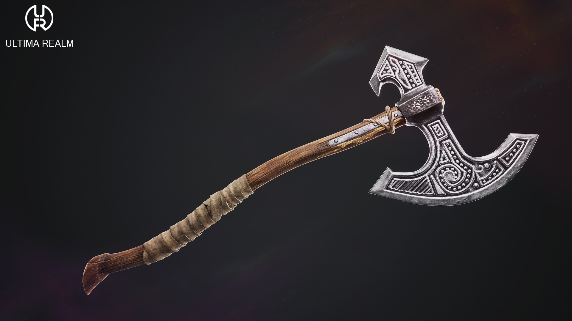 Viking Axes Low-poly 3D model_13