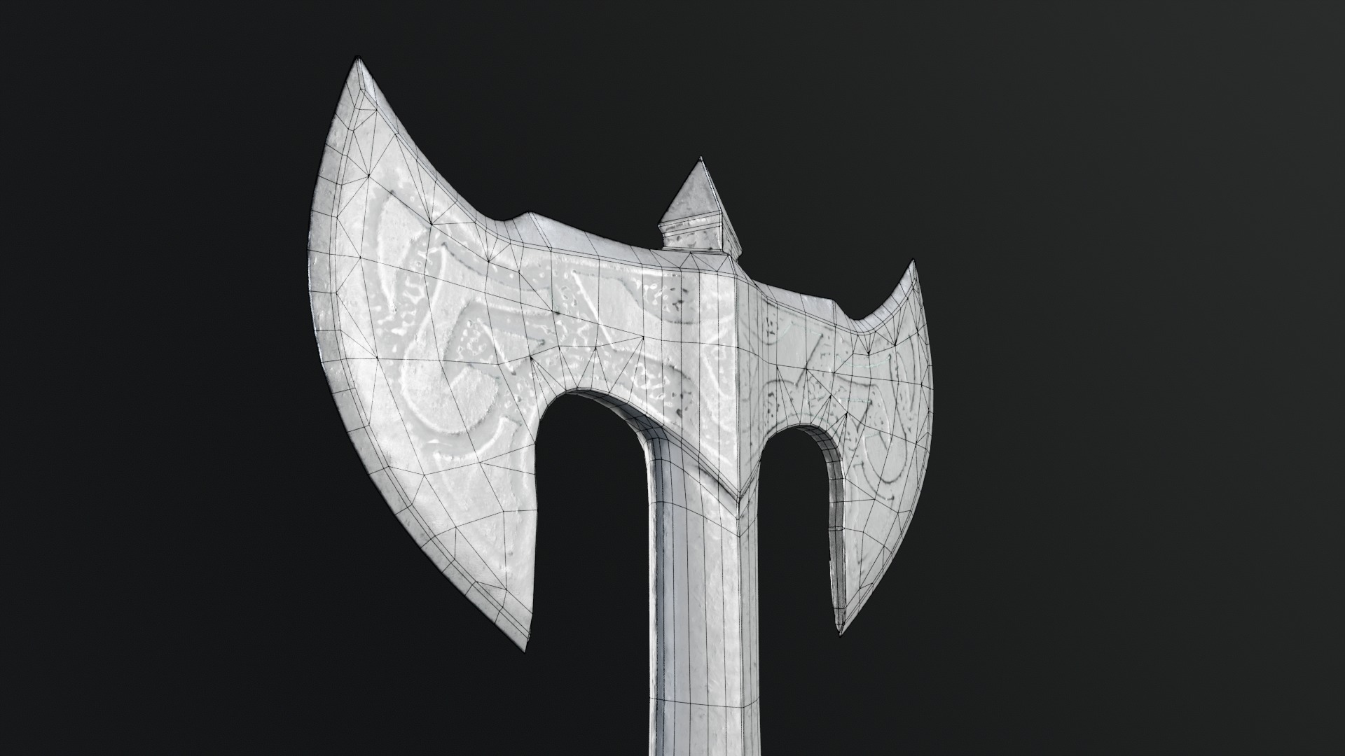 Viking Axes Low-poly 3D model_86