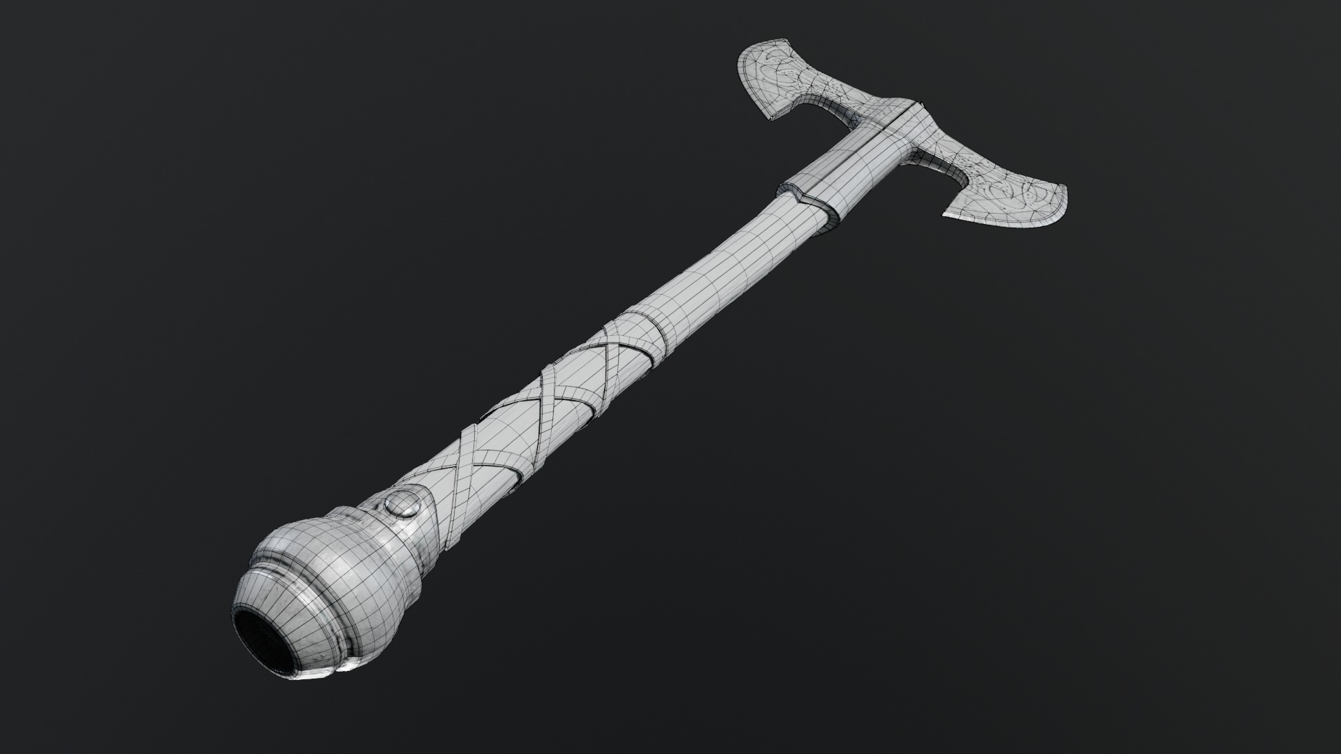 Viking Axes Low-poly 3D model_88