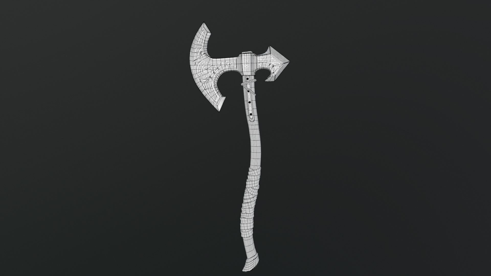 Viking Axes Low-poly 3D model_70