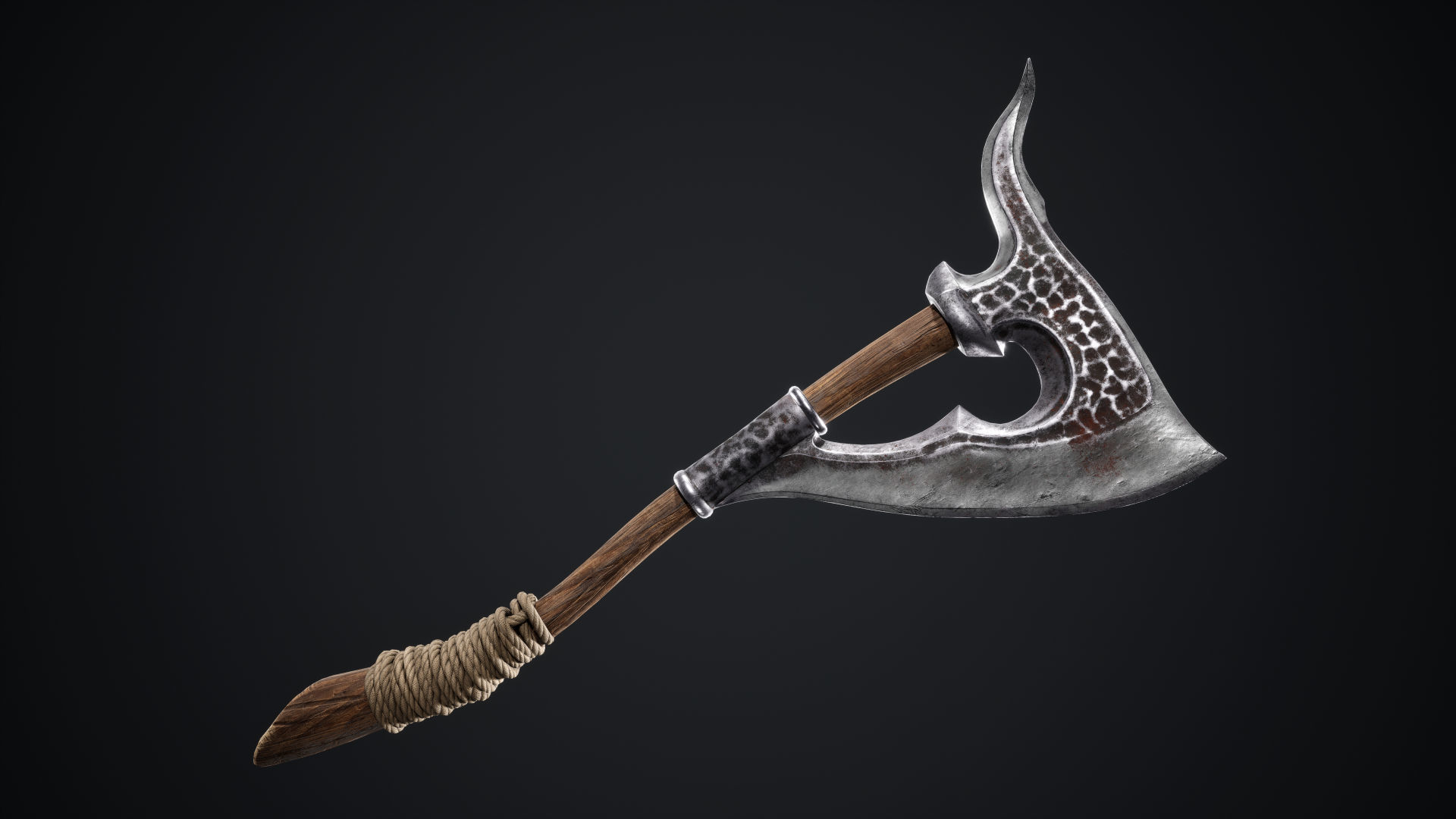 Viking Axes Low-poly 3D model_35