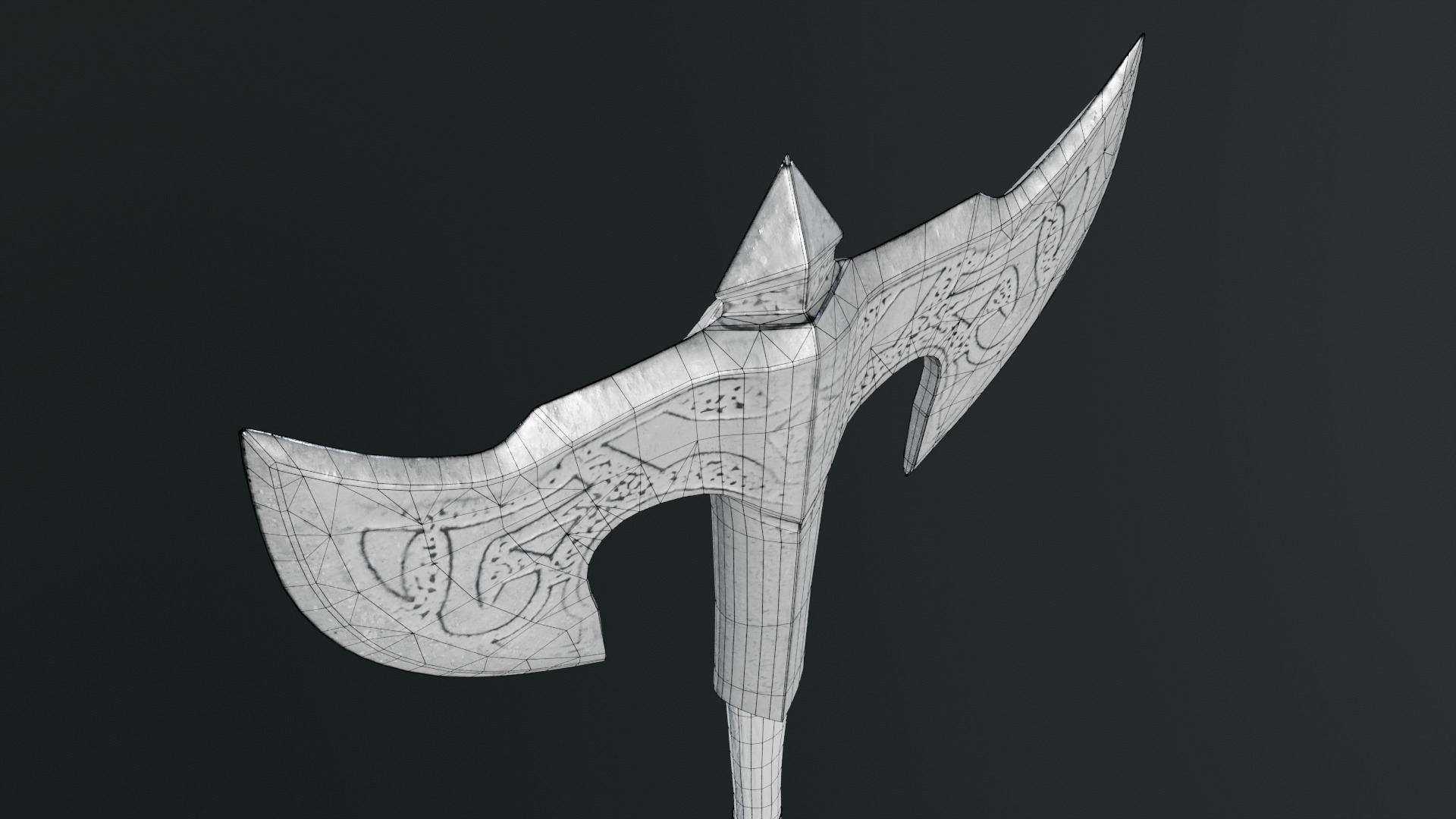 Viking Axes Low-poly 3D model_85