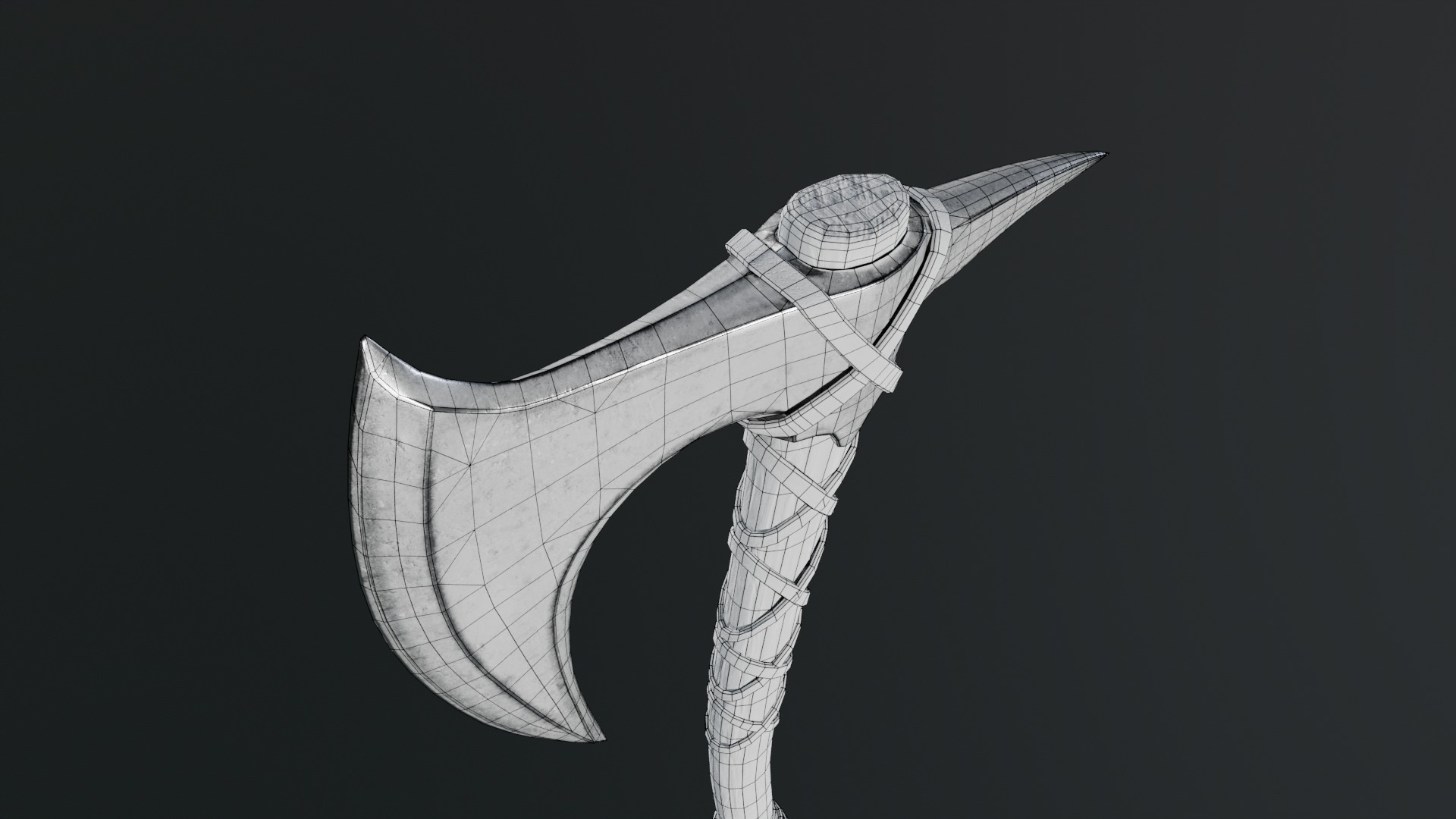 Viking Axes Low-poly 3D model_80
