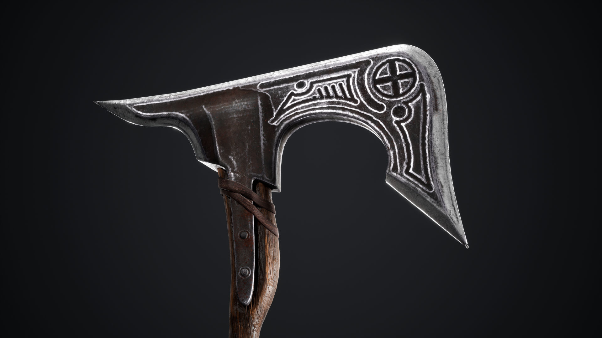 Viking Axes Low-poly 3D model_33