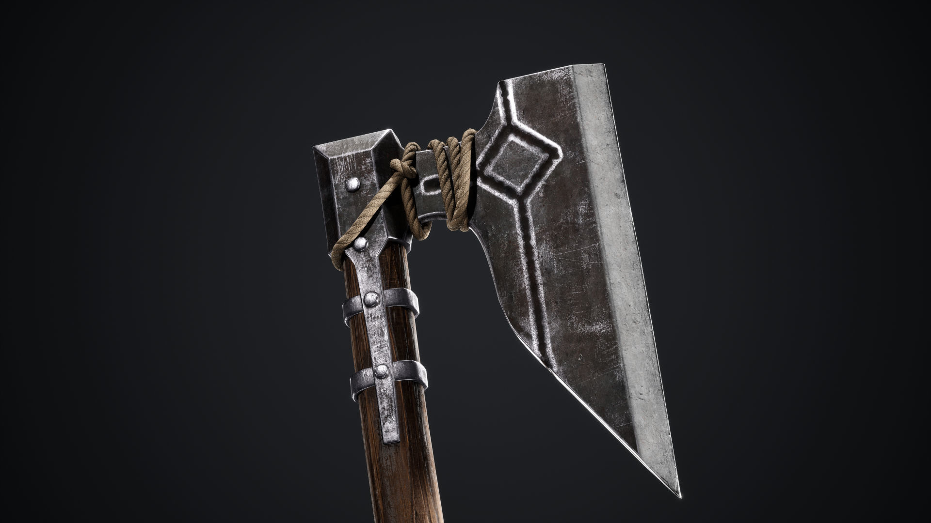 Viking Axes Low-poly 3D model_54