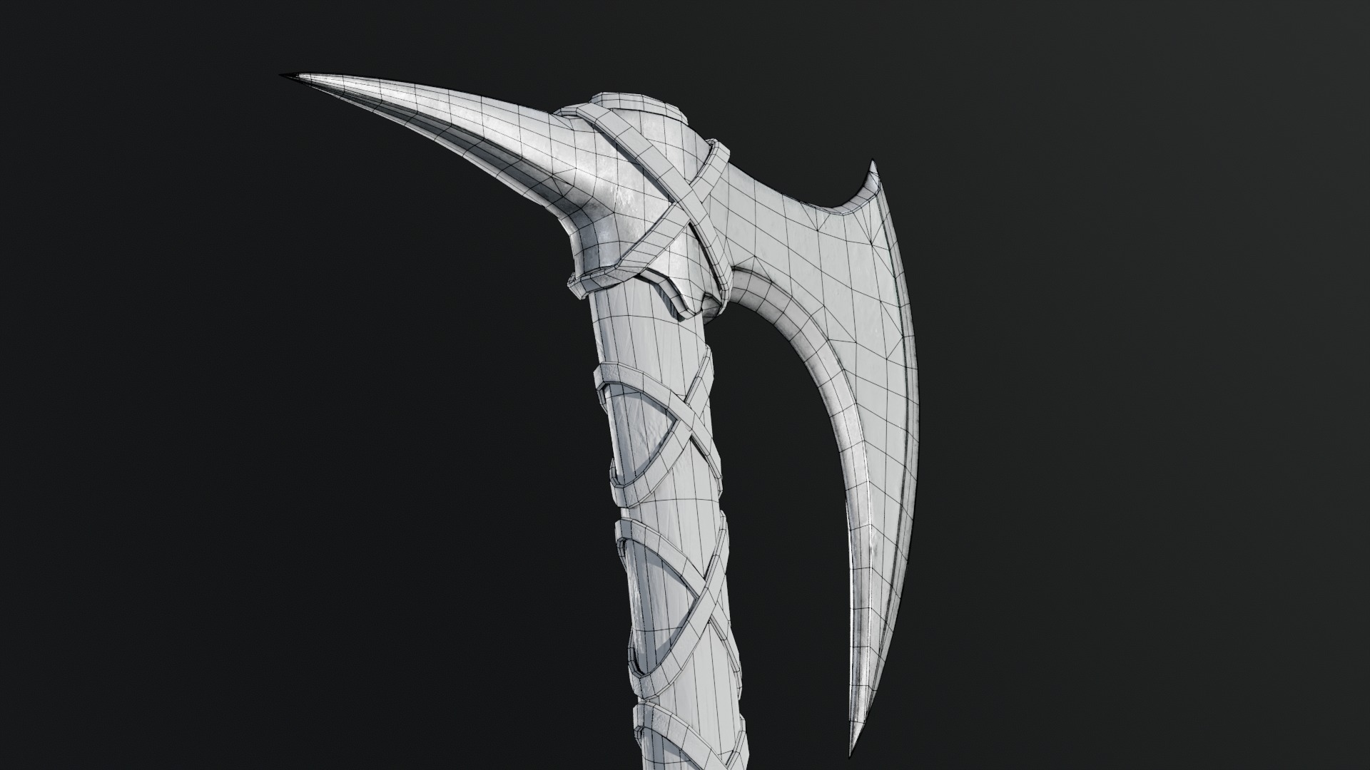 Viking Axes Low-poly 3D model_75