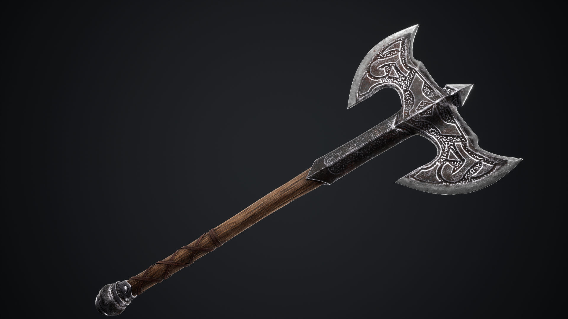 Viking Axes Low-poly 3D model_56