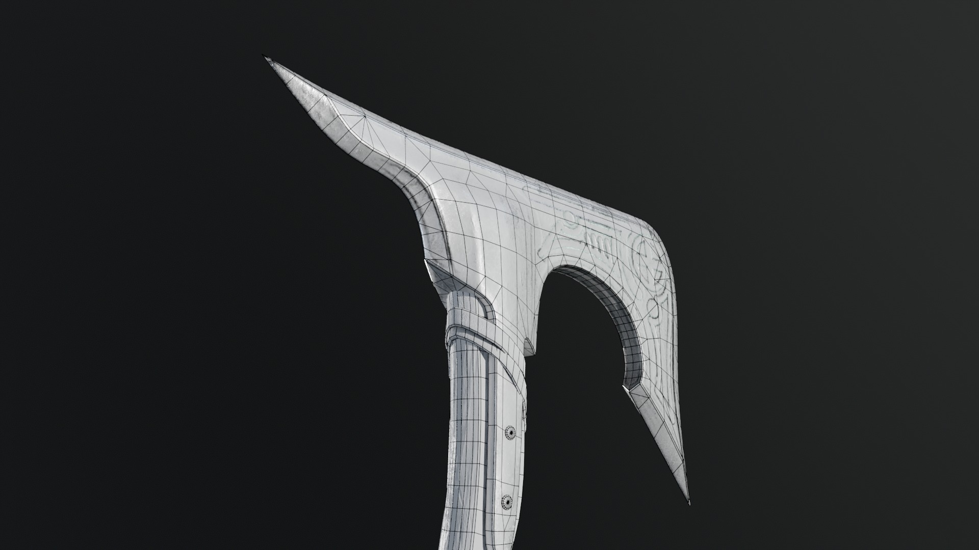 Viking Axes Low-poly 3D model_60