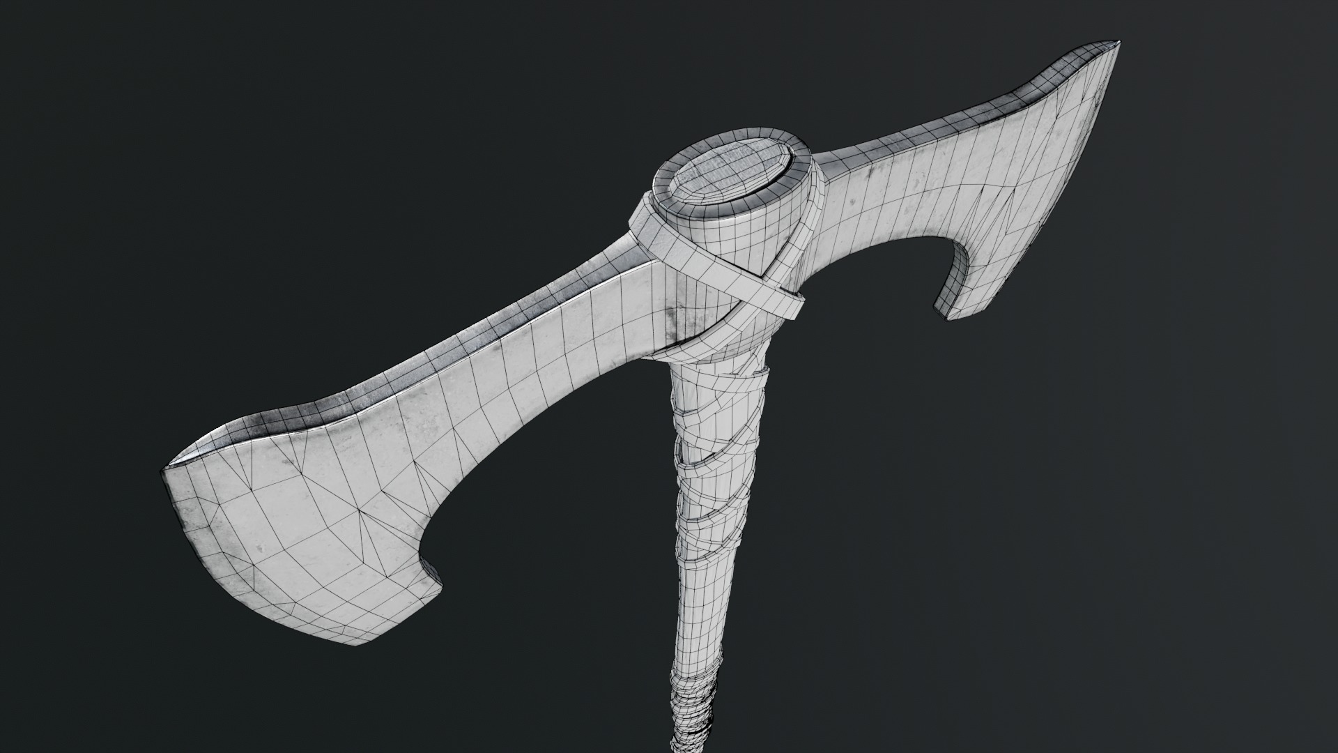 Viking Axes Low-poly 3D model_94