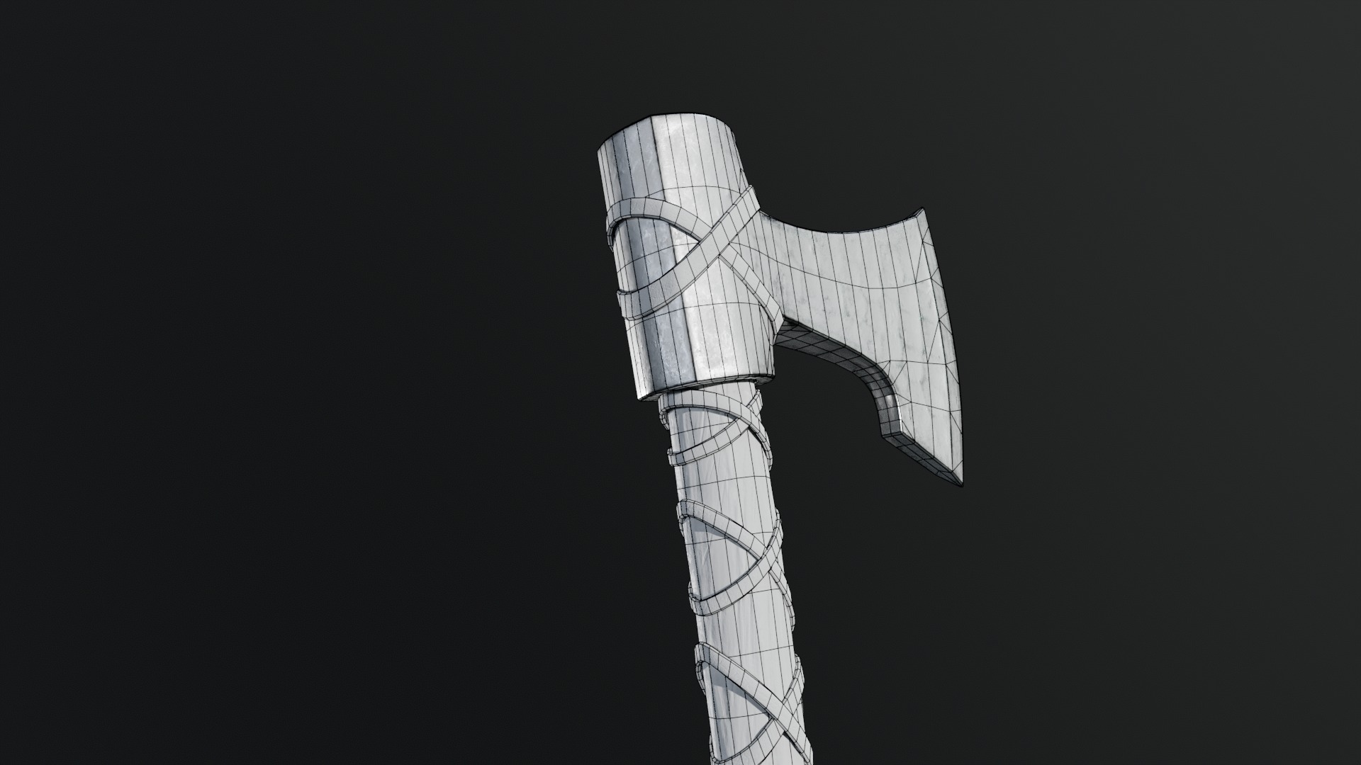 Viking Axes Low-poly 3D model_99