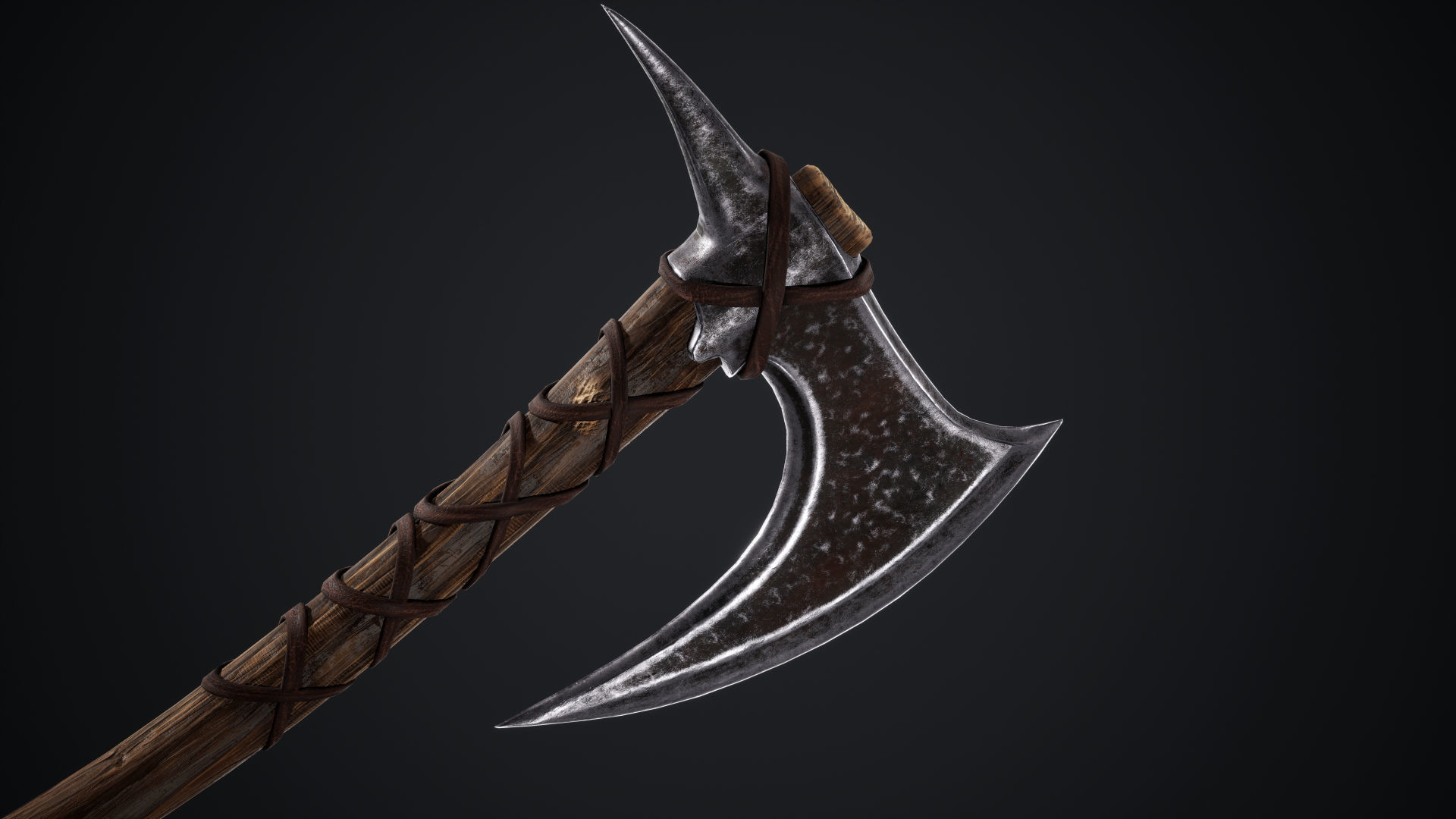 Viking Axes Low-poly 3D model_50