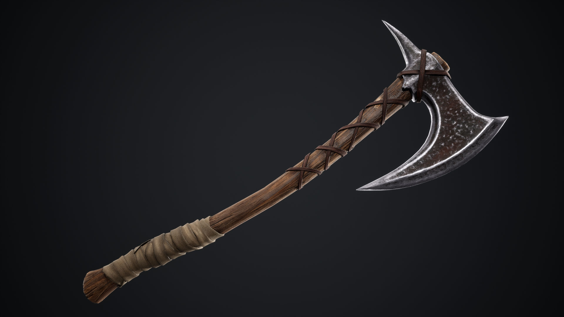 Viking Axes Low-poly 3D model_48