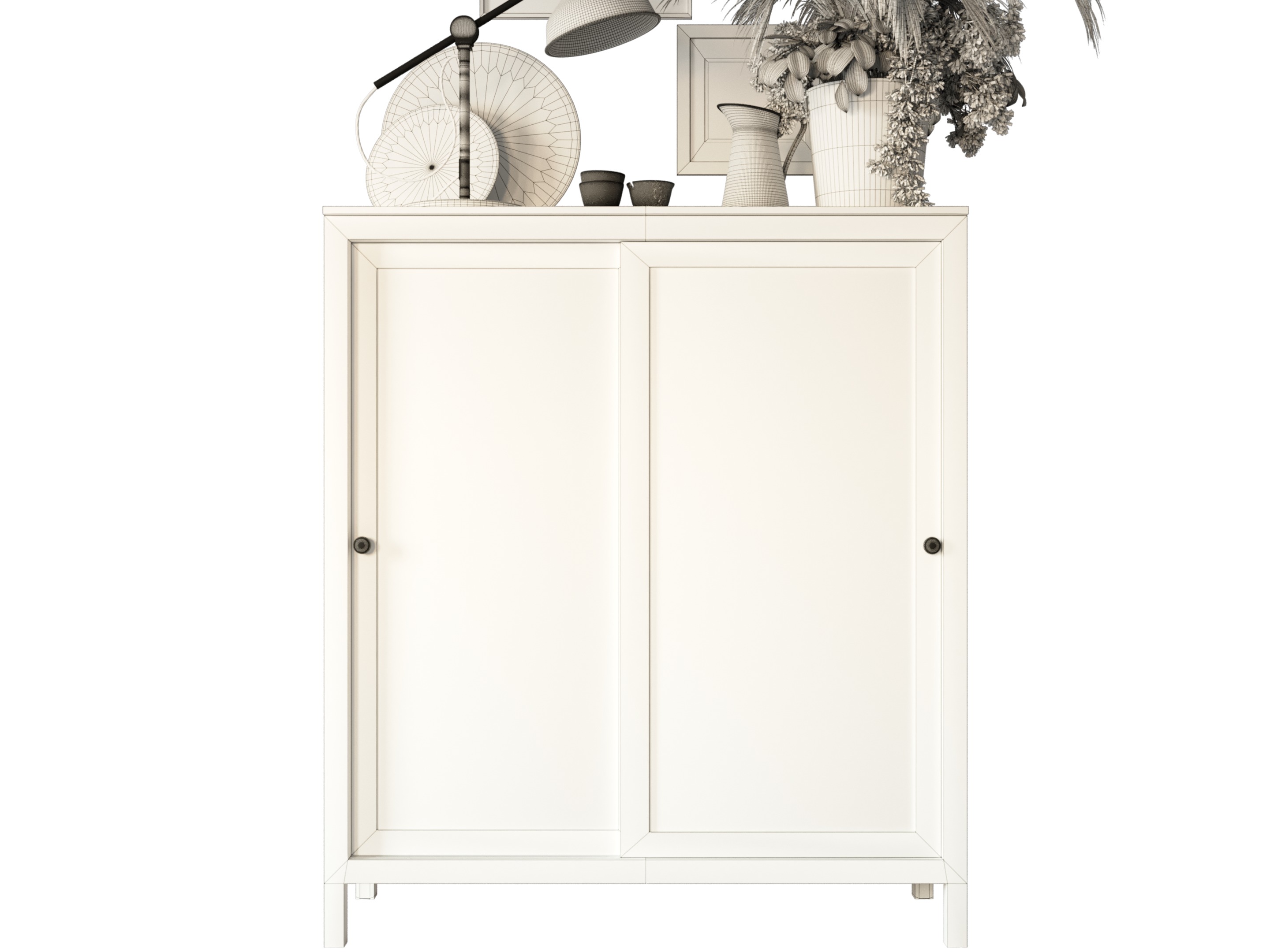 Cabinet Display Case from IKEA 3D model_1