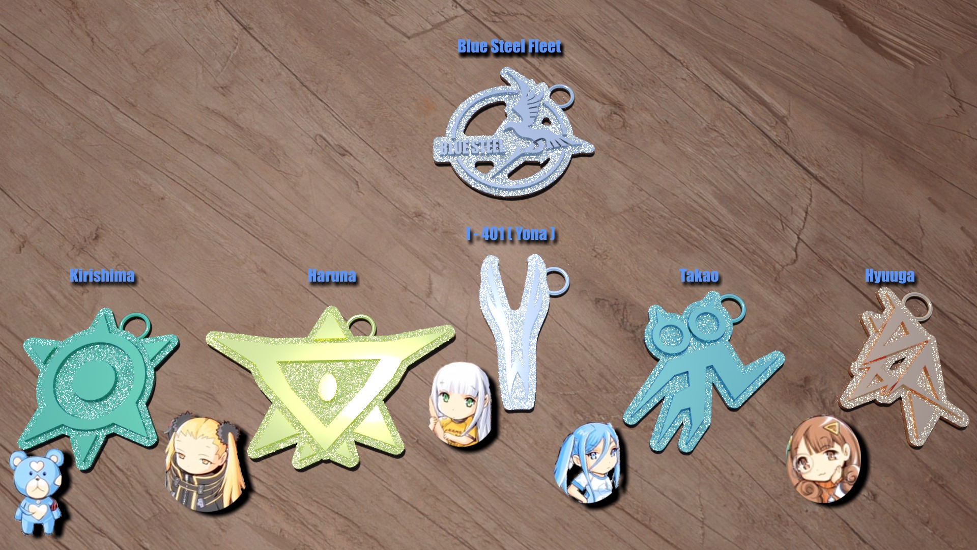 ARPEGGIO OF BLUE STEEL KEYCHAIN AND CORE 3D print model_1