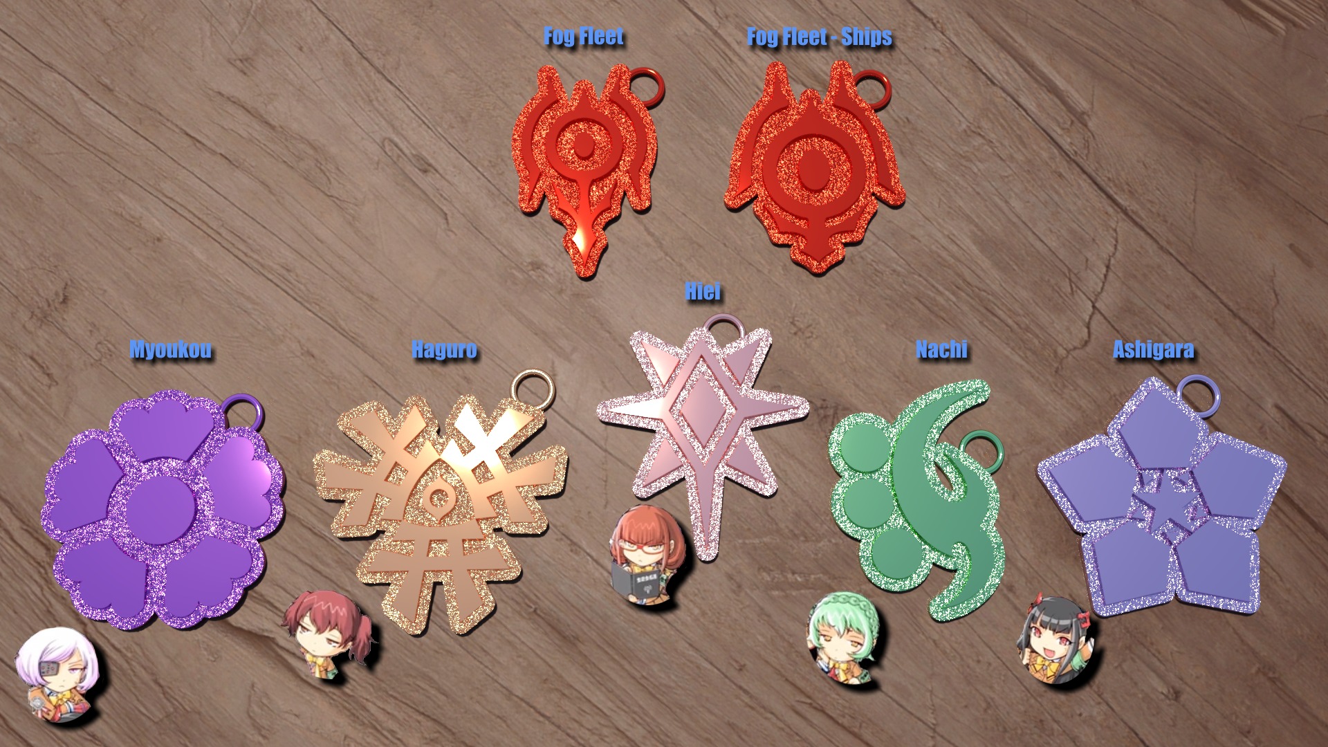 ARPEGGIO OF BLUE STEEL KEYCHAIN AND CORE 3D print model_17