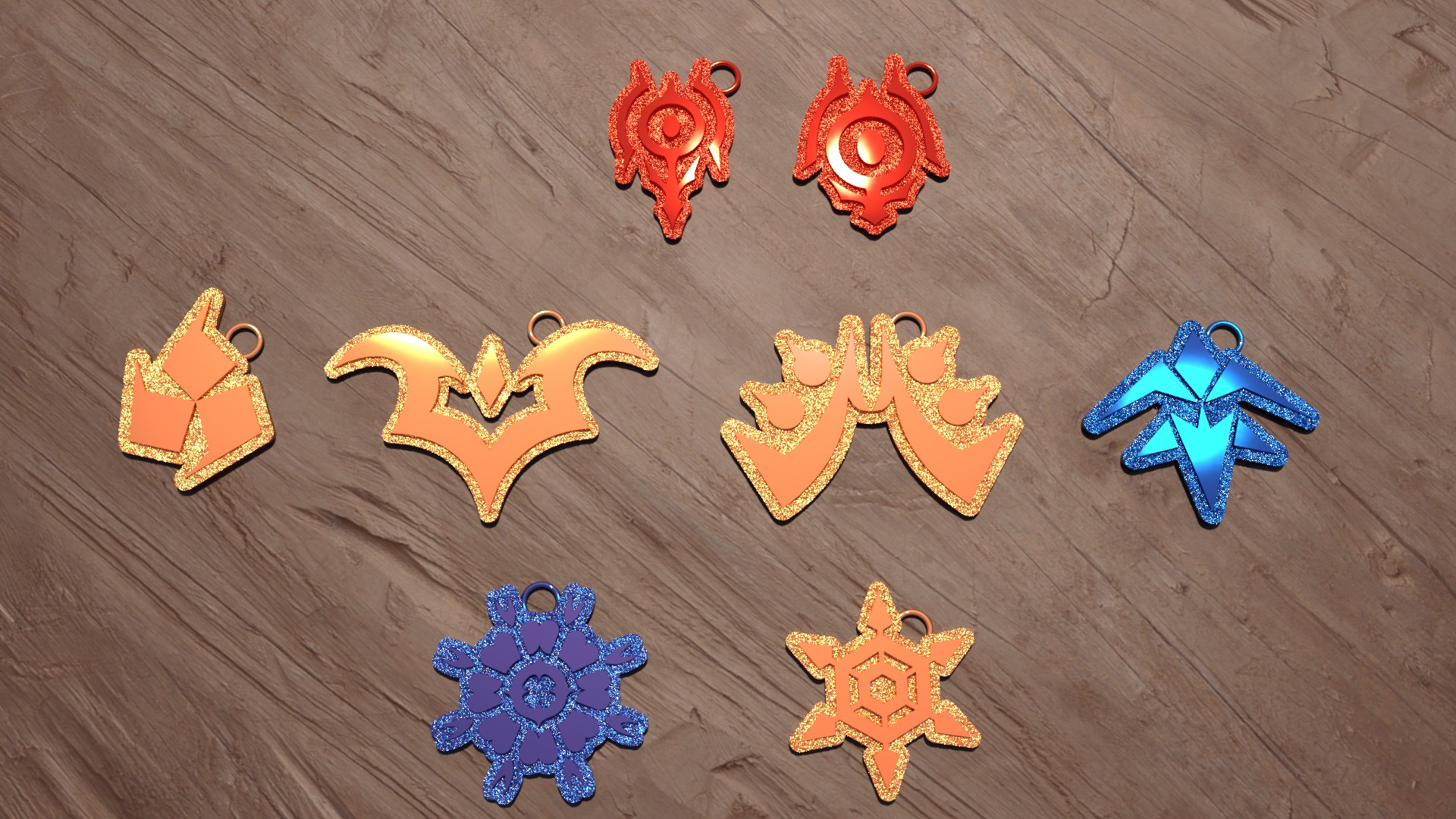 ARPEGGIO OF BLUE STEEL KEYCHAIN AND CORE 3D print model_33