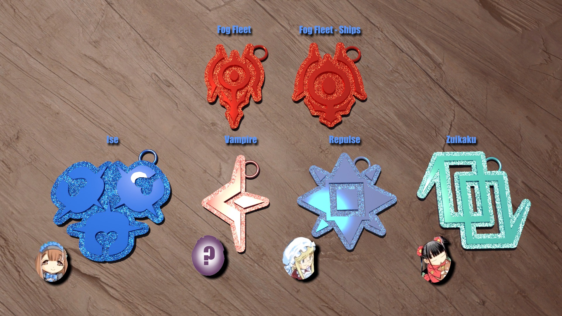 ARPEGGIO OF BLUE STEEL KEYCHAIN AND CORE 3D print model_28