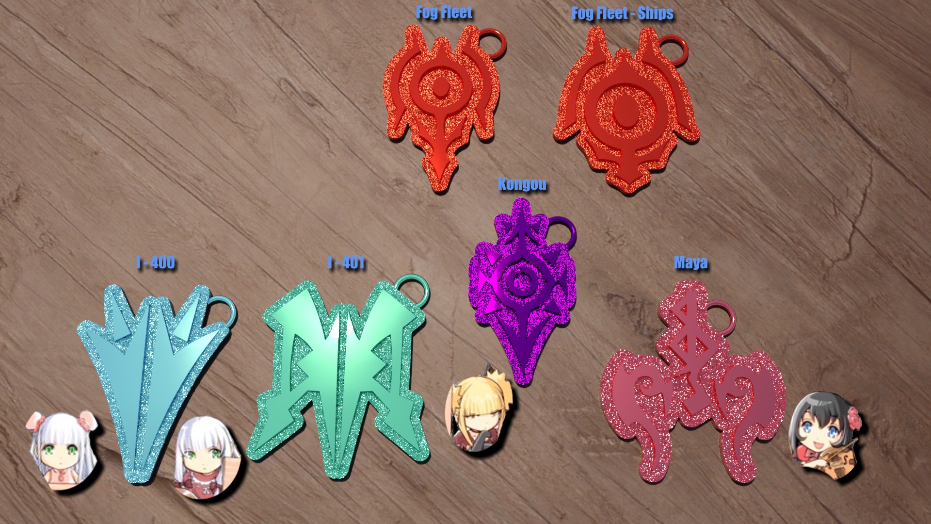 ARPEGGIO OF BLUE STEEL KEYCHAIN AND CORE 3D print model_9