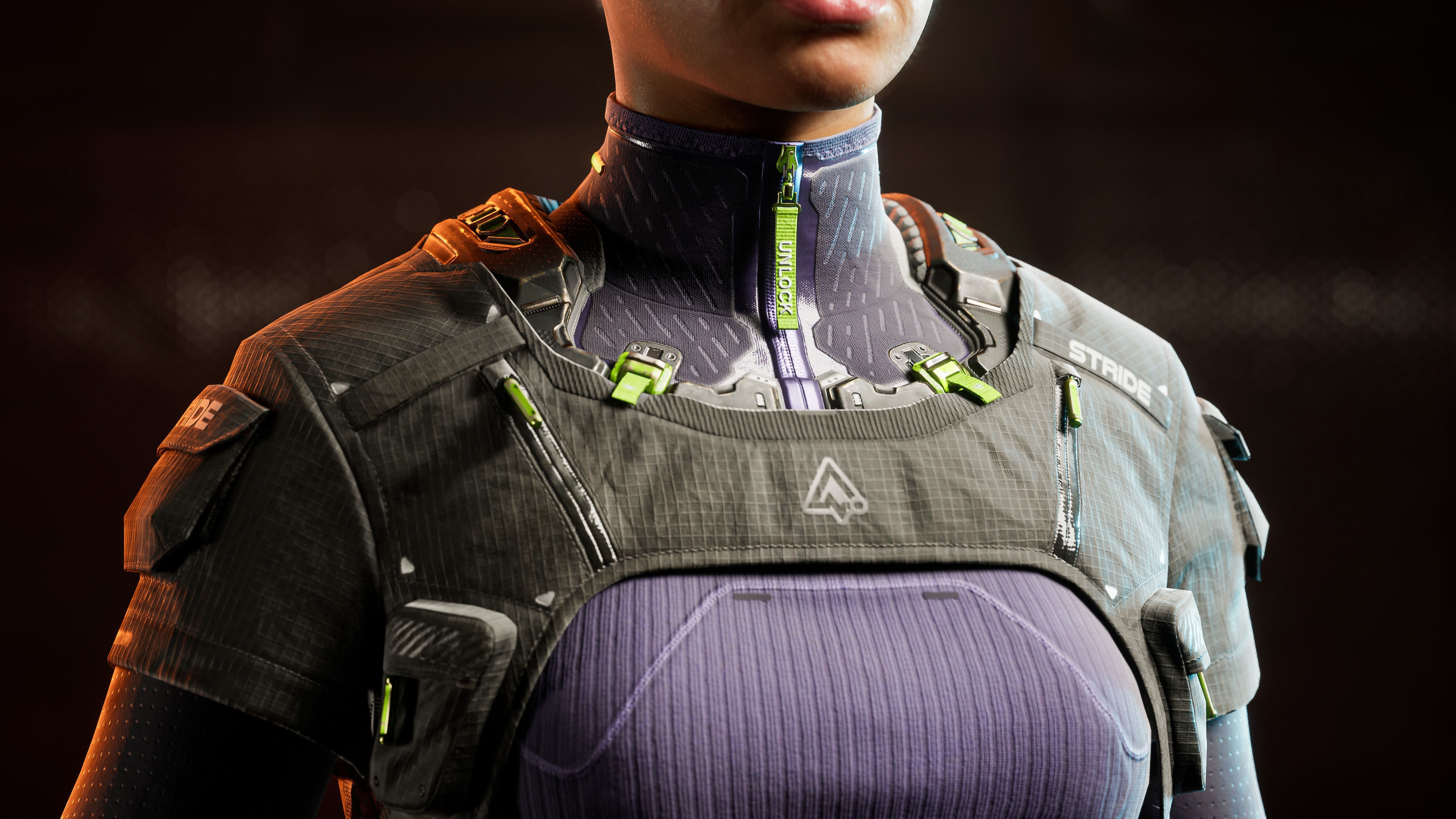 Sasha Stride Realtime Sci-fi Character - Rigged Low-poly 3D model_5