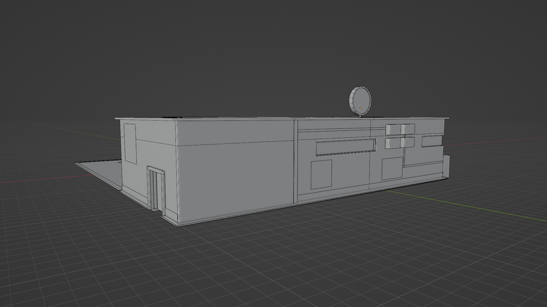 Low Poly PBR Market Building  Game Ready 3D Asset Low-poly 3D model_1