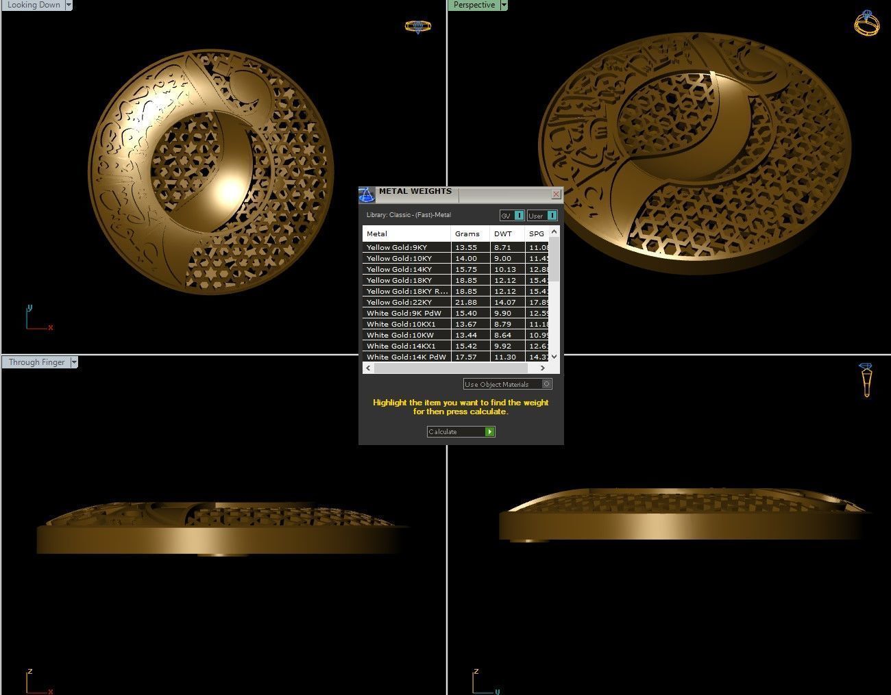 Quranic verses necklace 3D print model_6